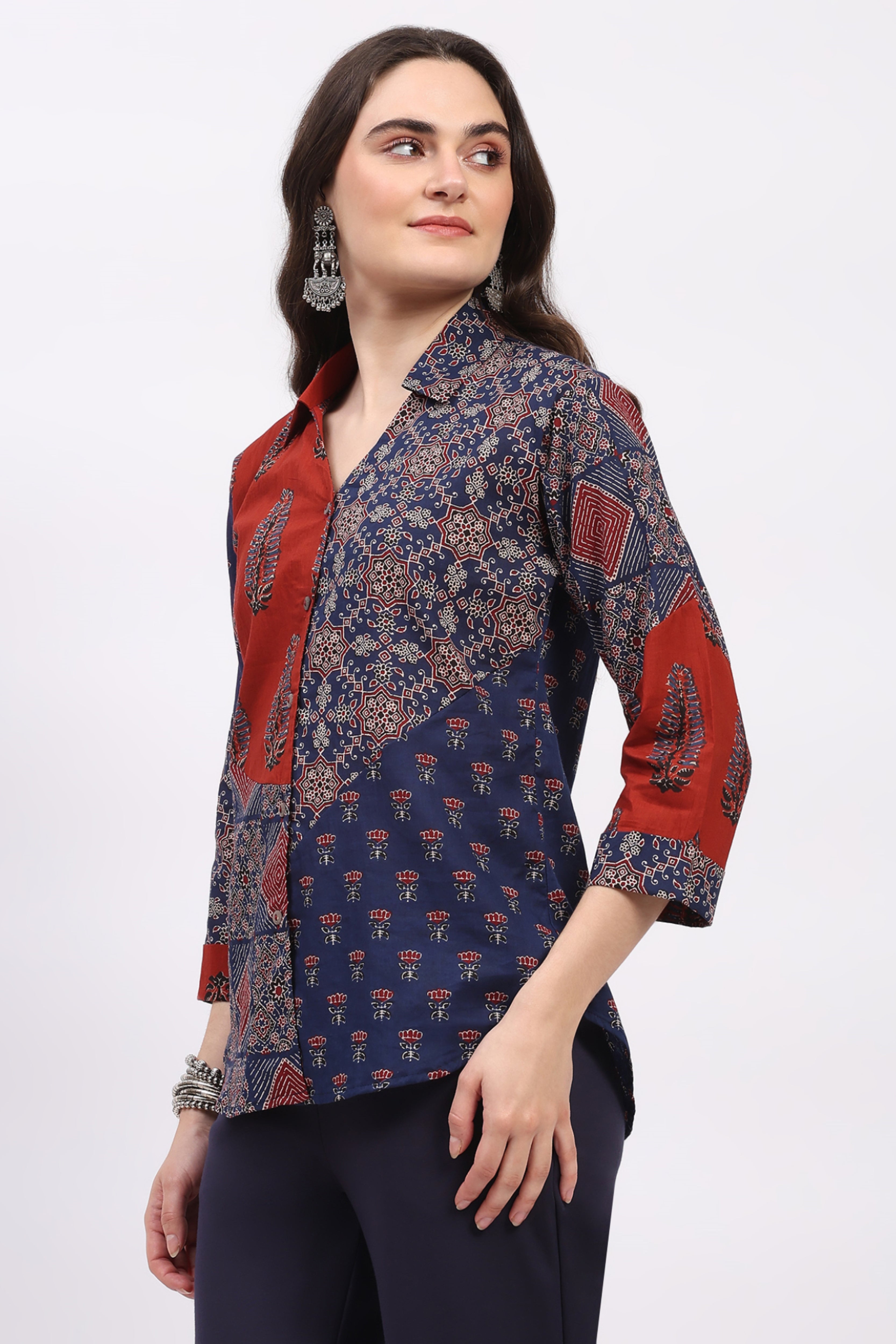Multicolor Ethnic Motif Printed Tunic