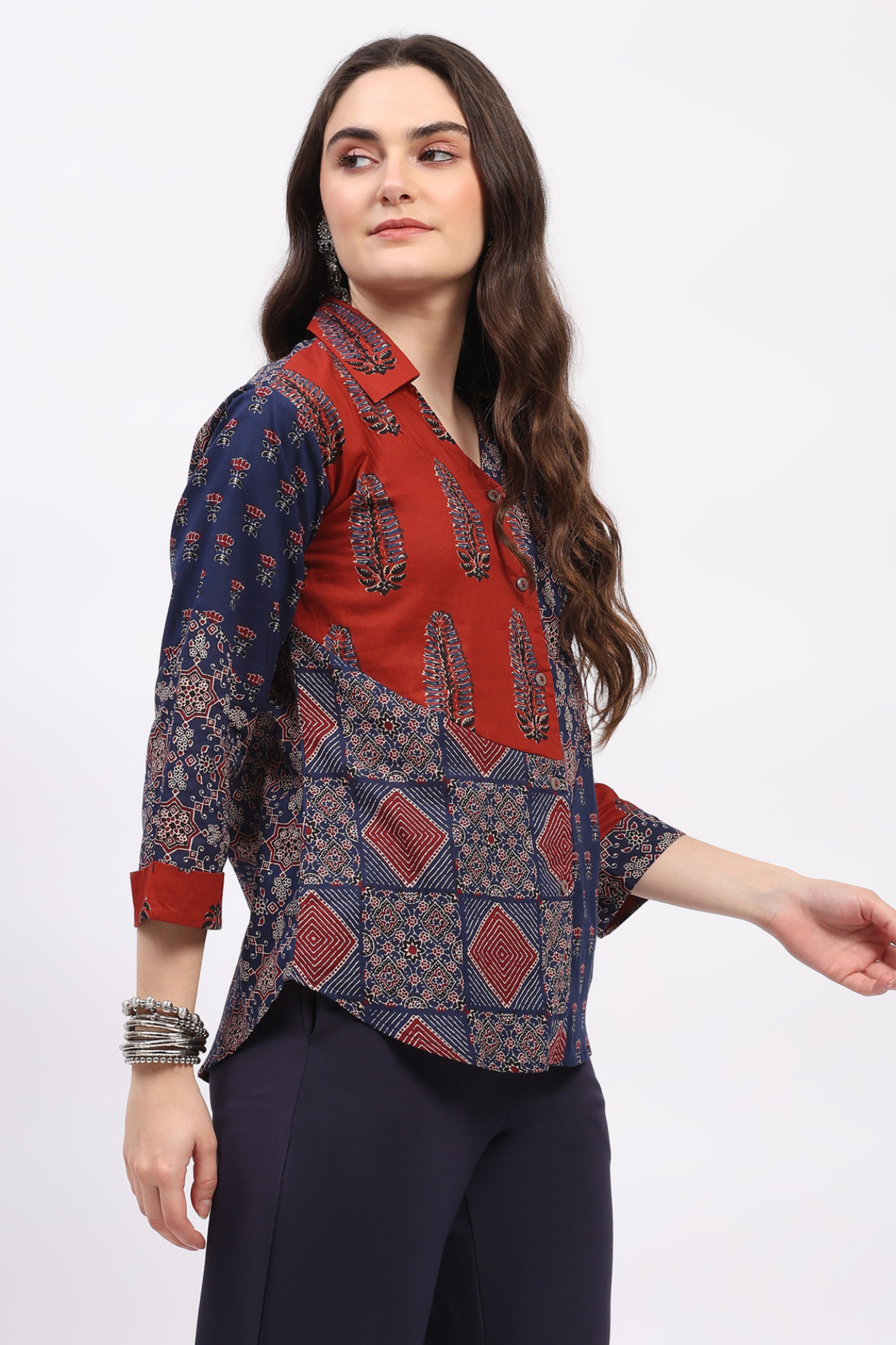 Multicolor Ethnic Motif Printed Tunic