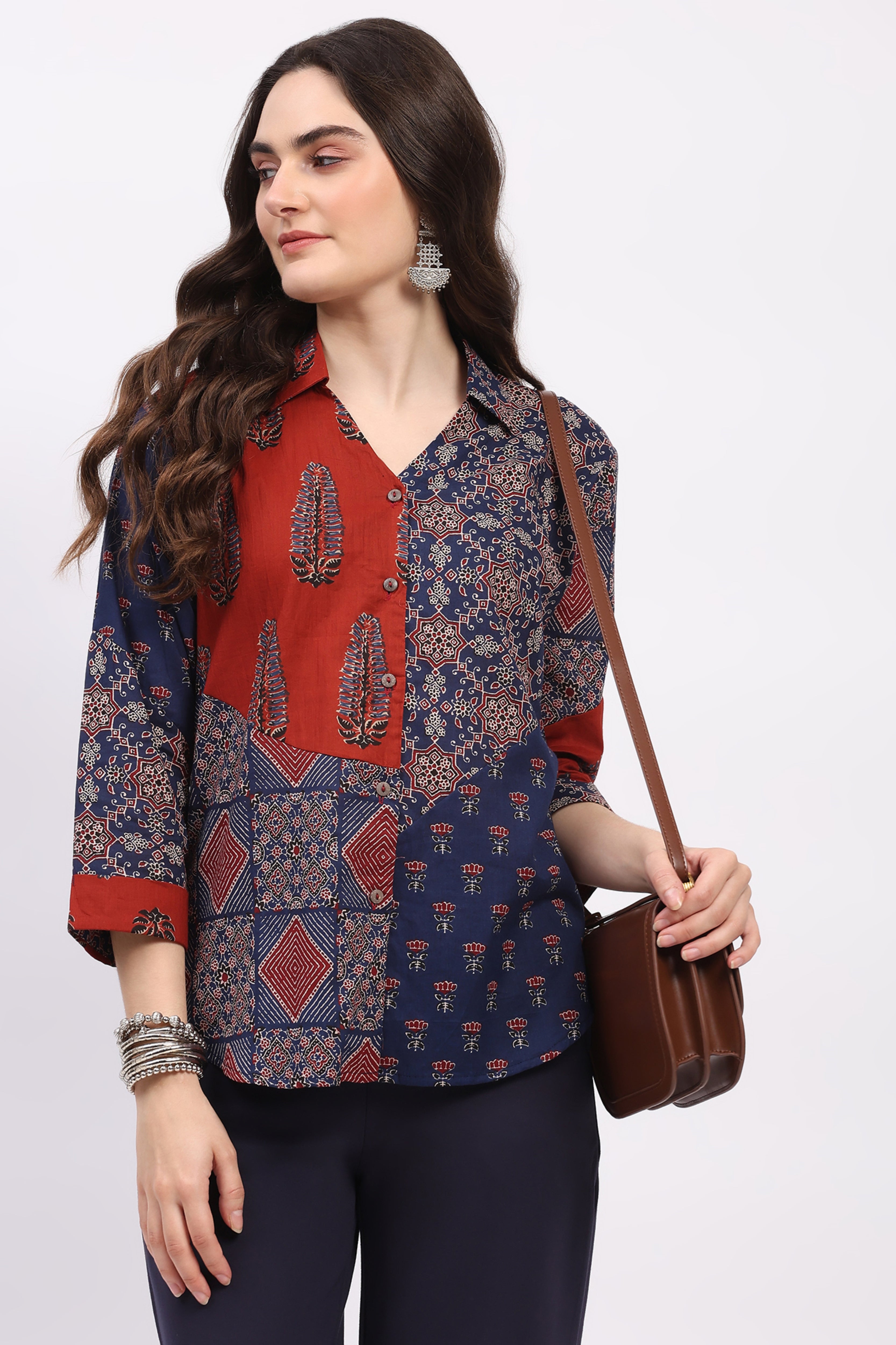 Multicolor Ethnic Motif Printed Tunic