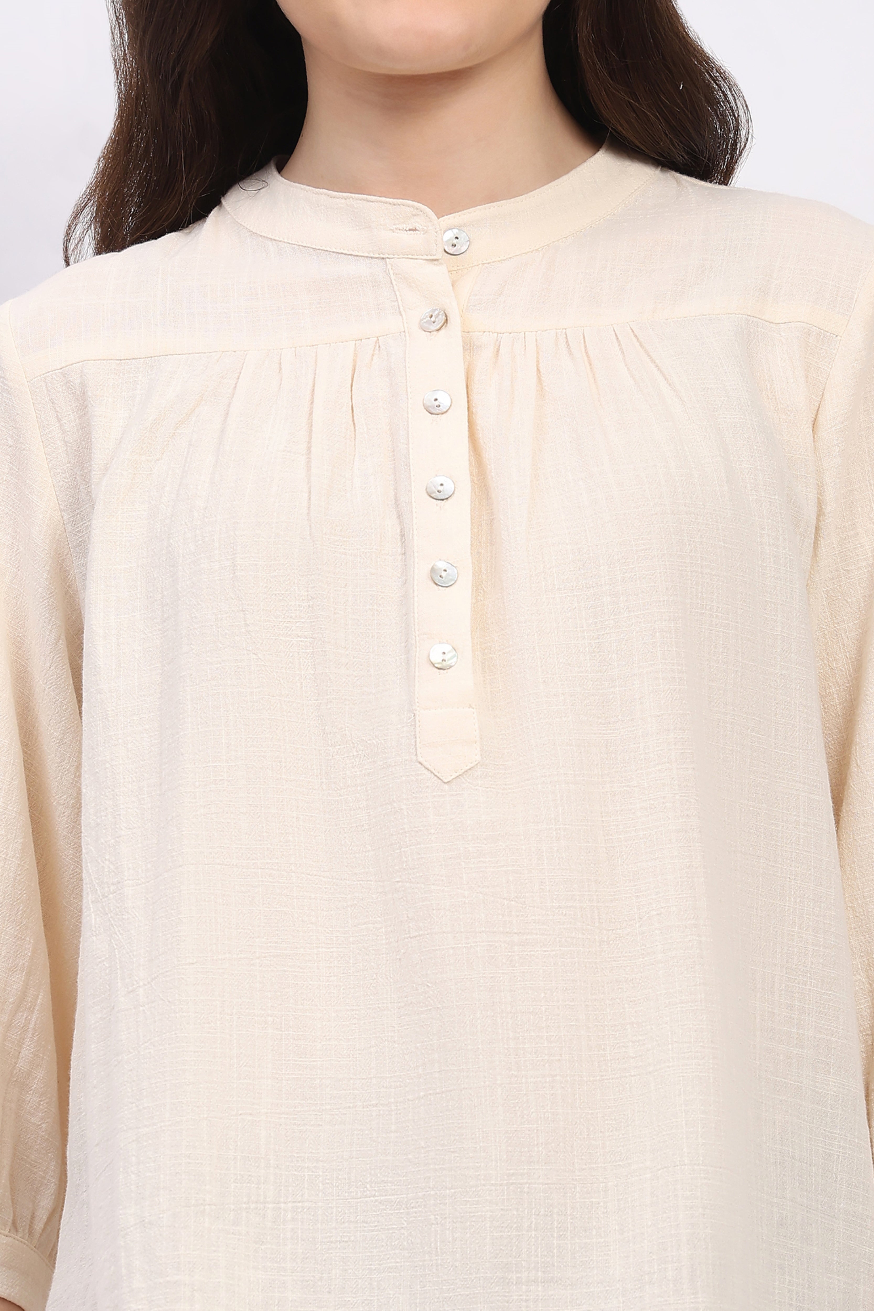Butter Cream Cotton Basic Top
