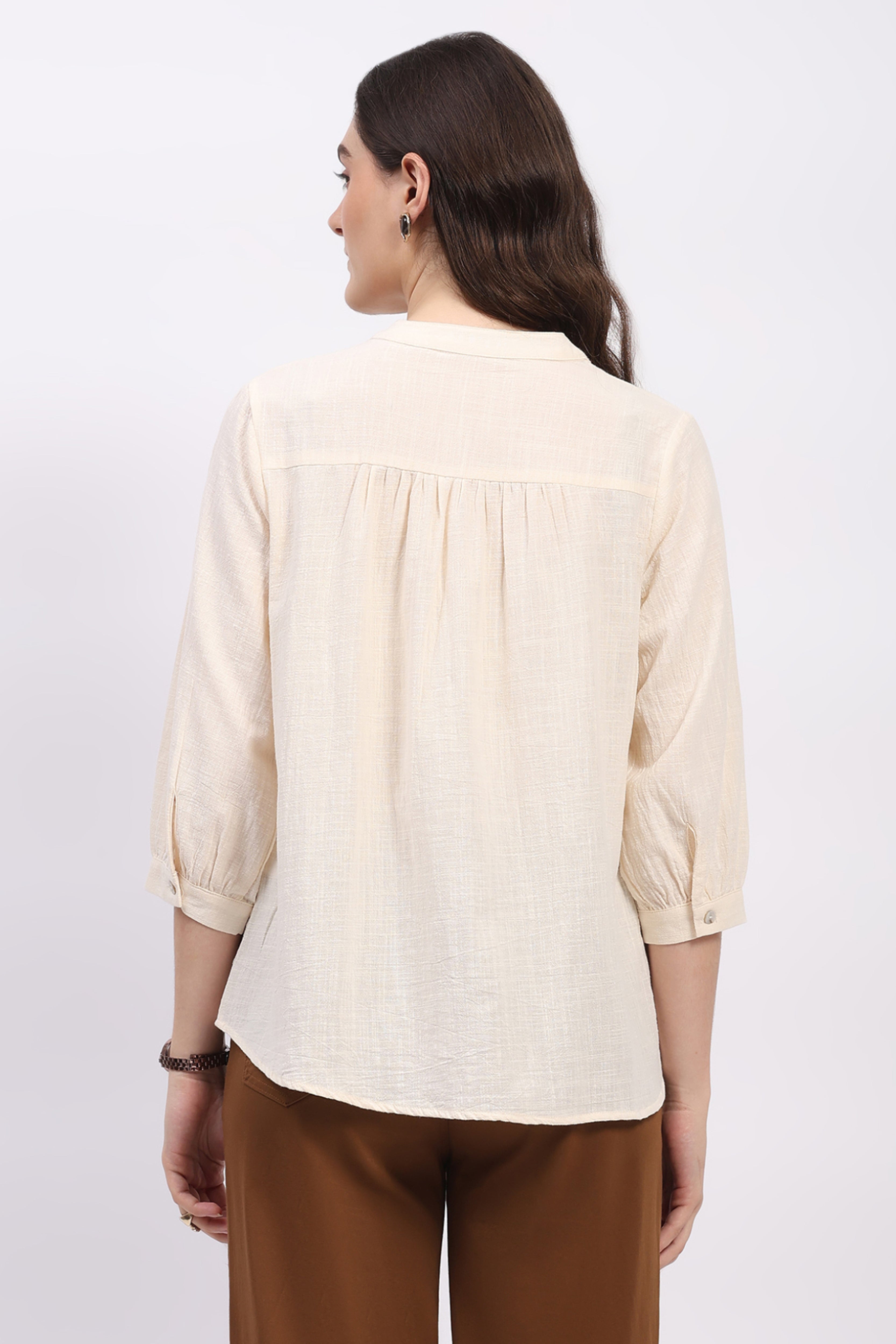Butter Cream Cotton Basic Top