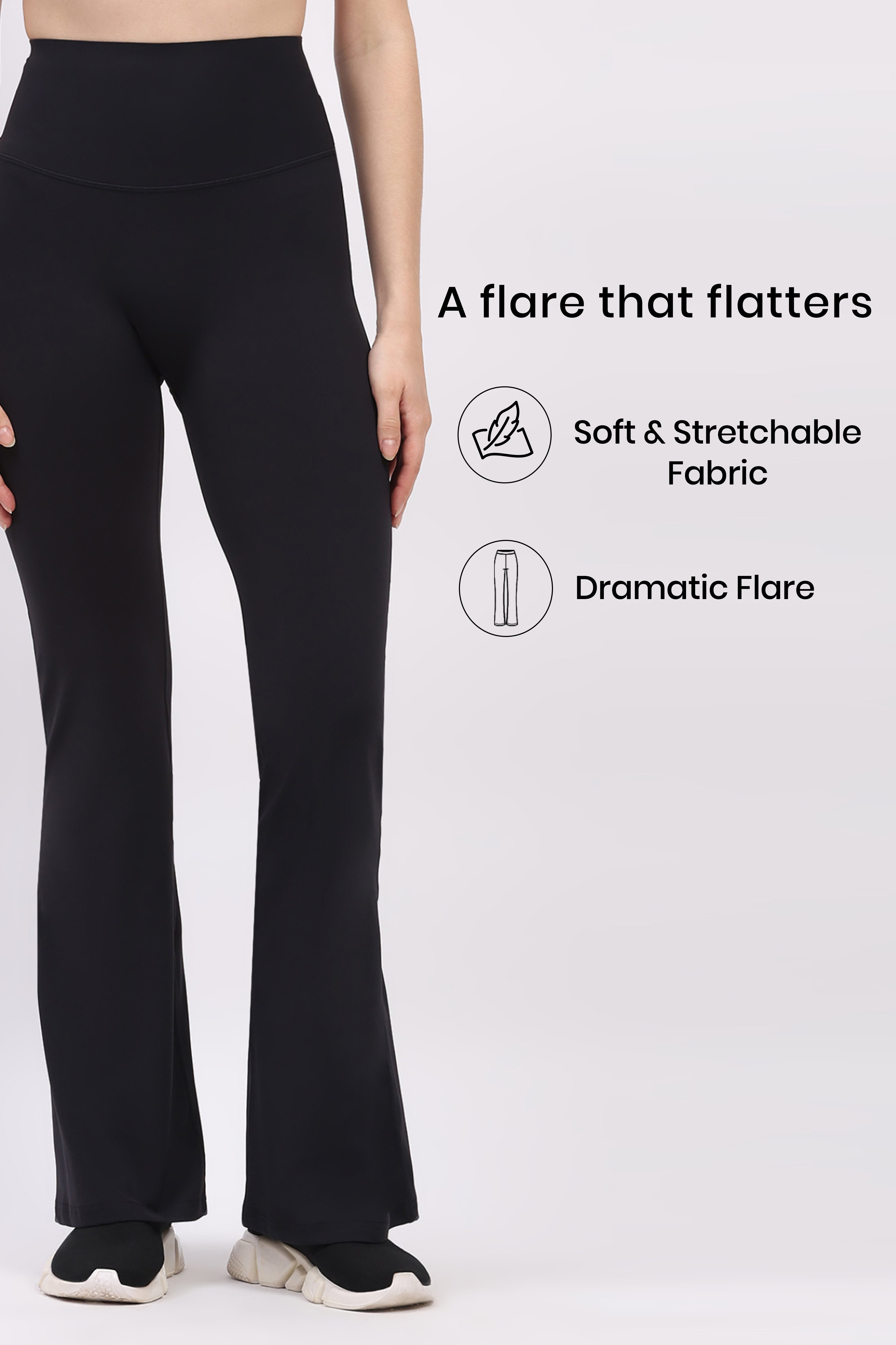 Black Ultra Stretchable Bootcut Lower