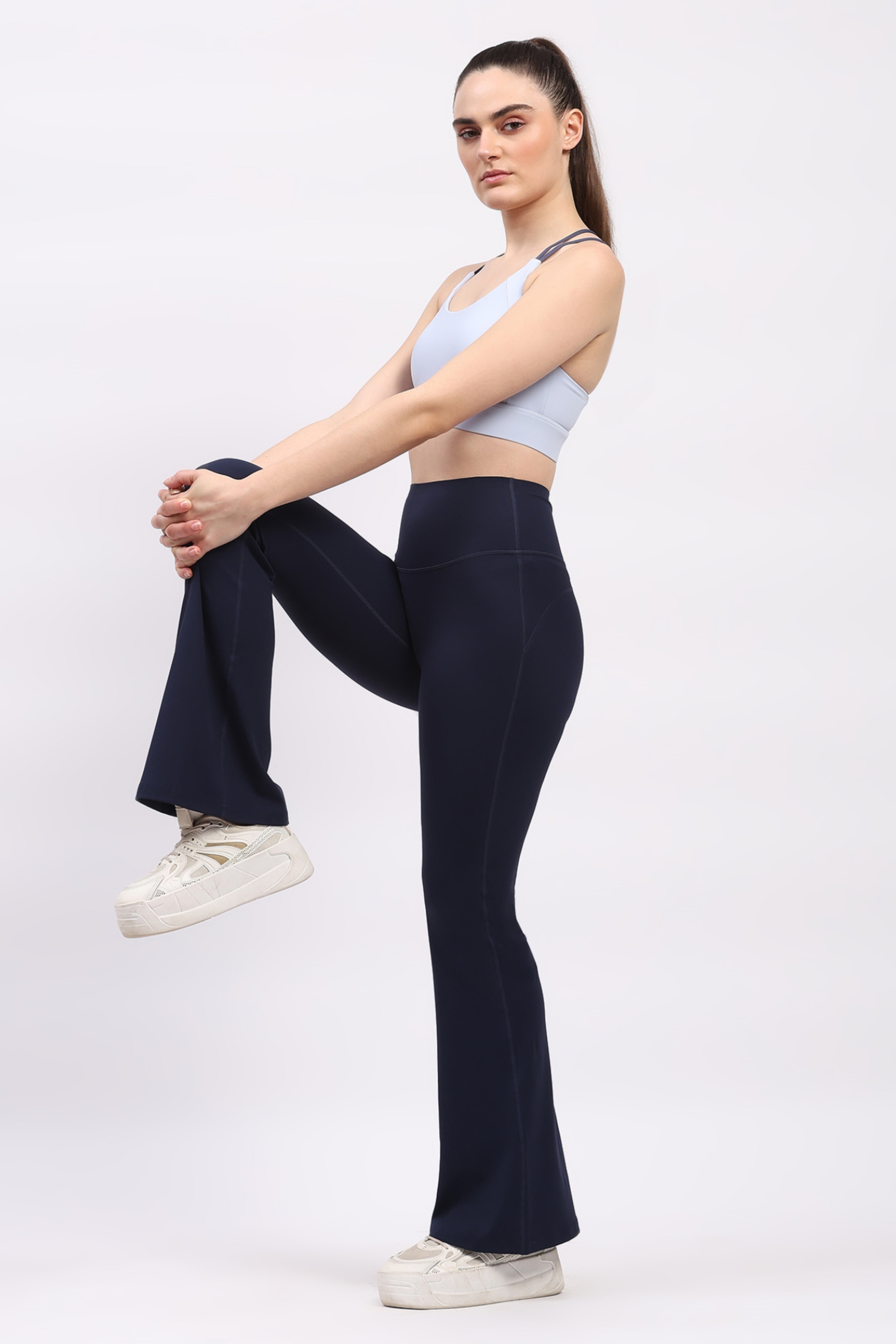 Navy Blue Ultra Stretchable Bootcut Lower
