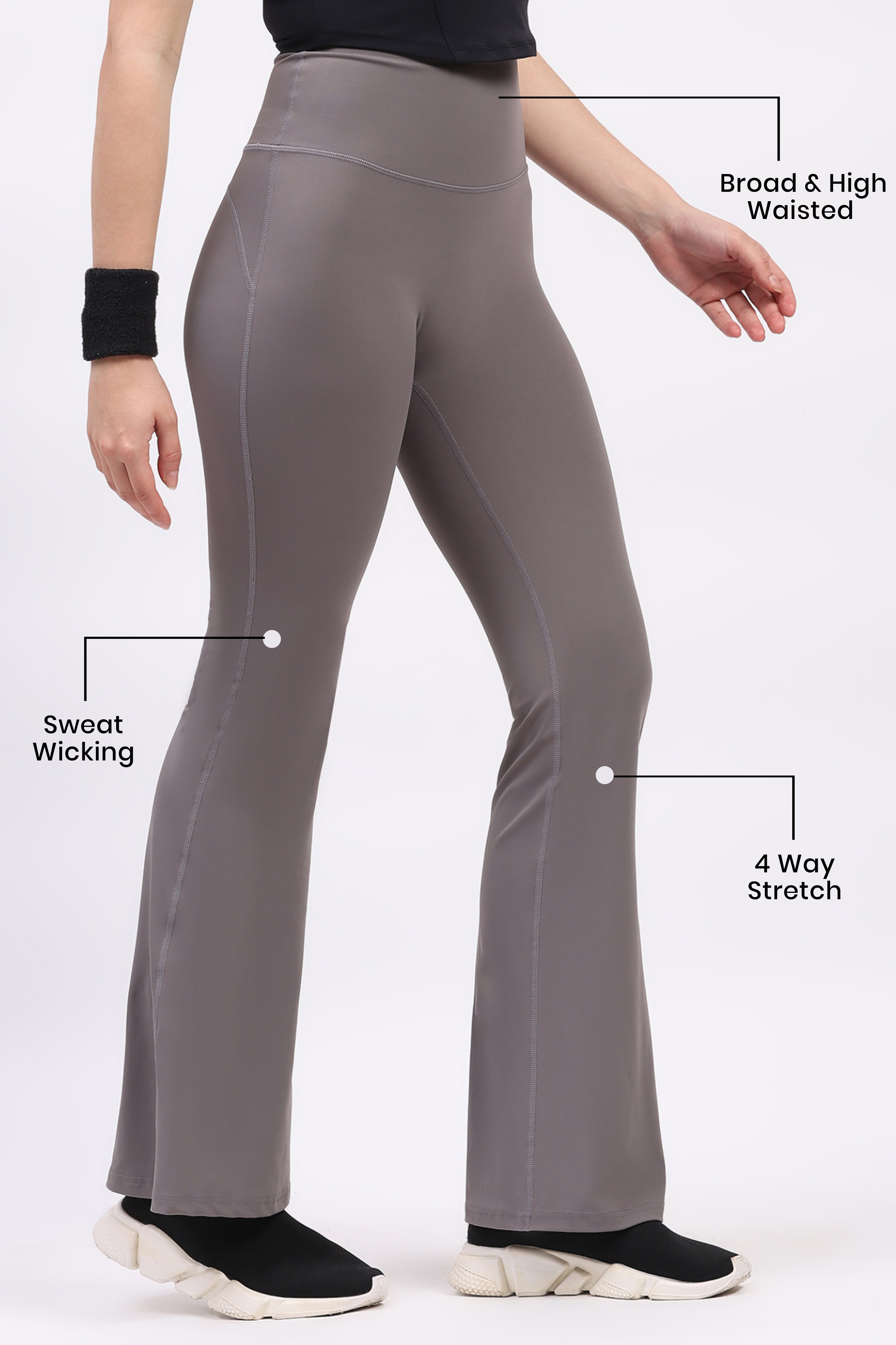 Dark Grey Ultra Stretchable Bootcut Lower