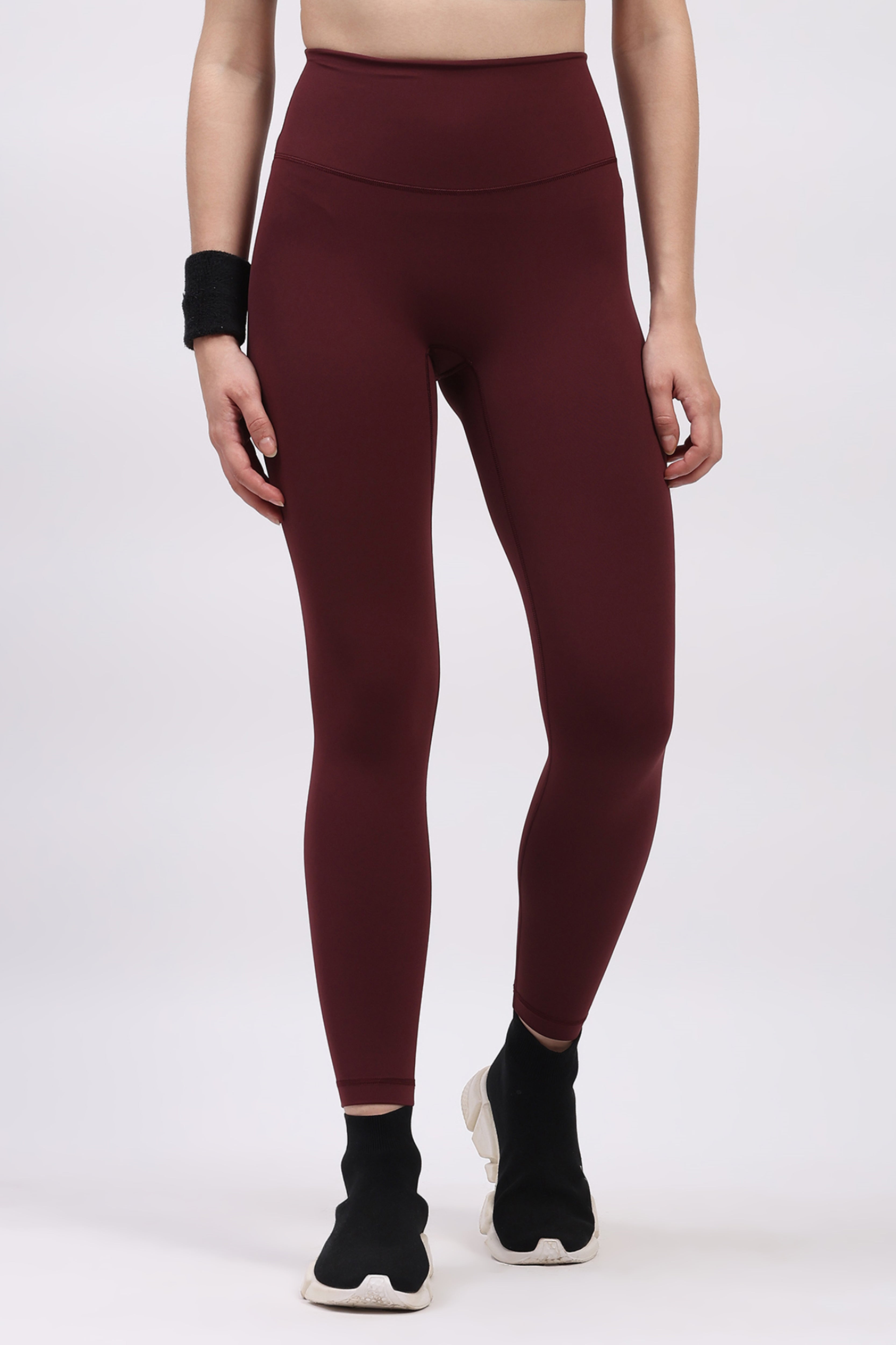 Wine Ultra Stretchable Active Leggings