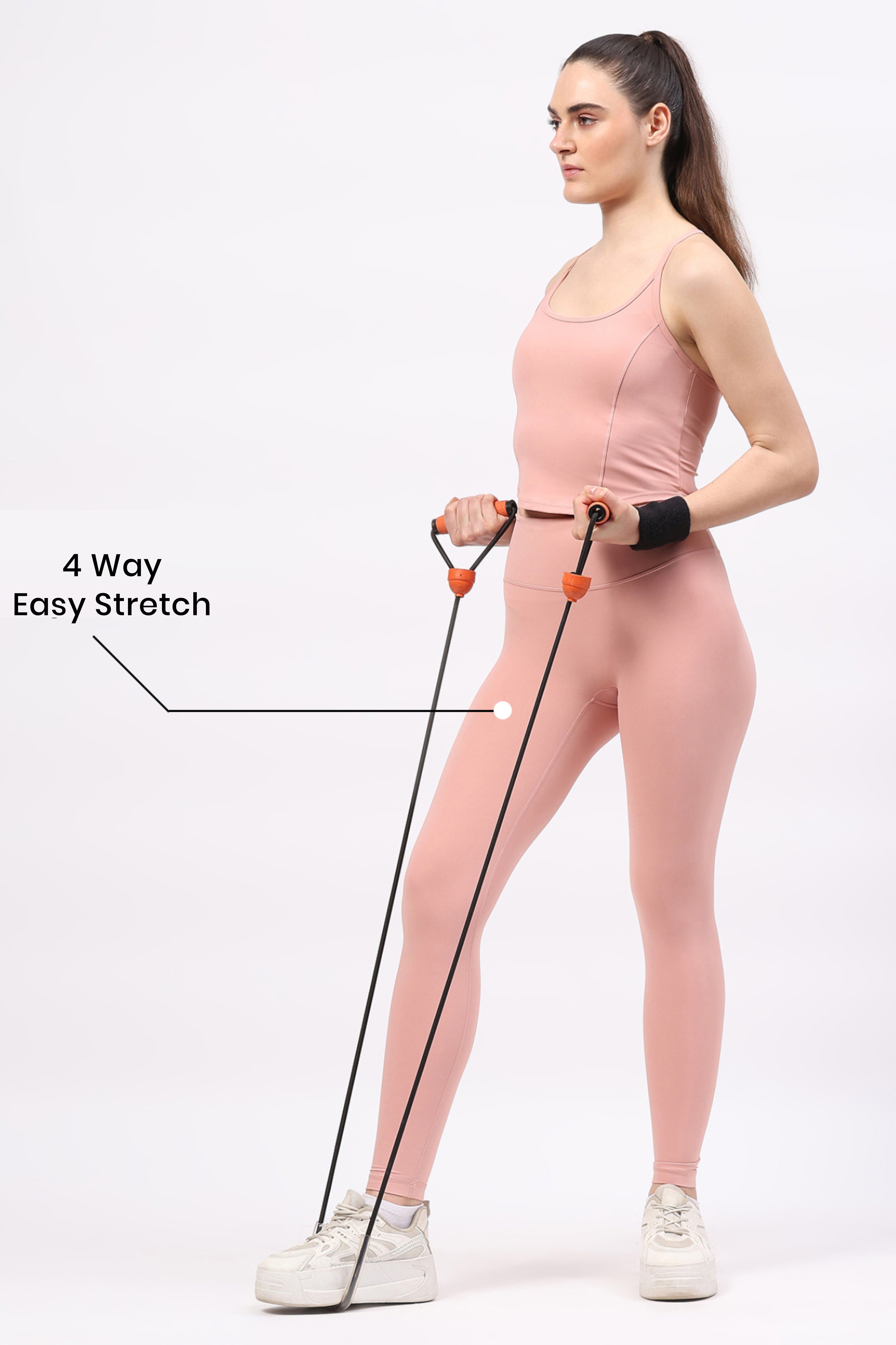 Pink Ultra Stretchable Active Leggings