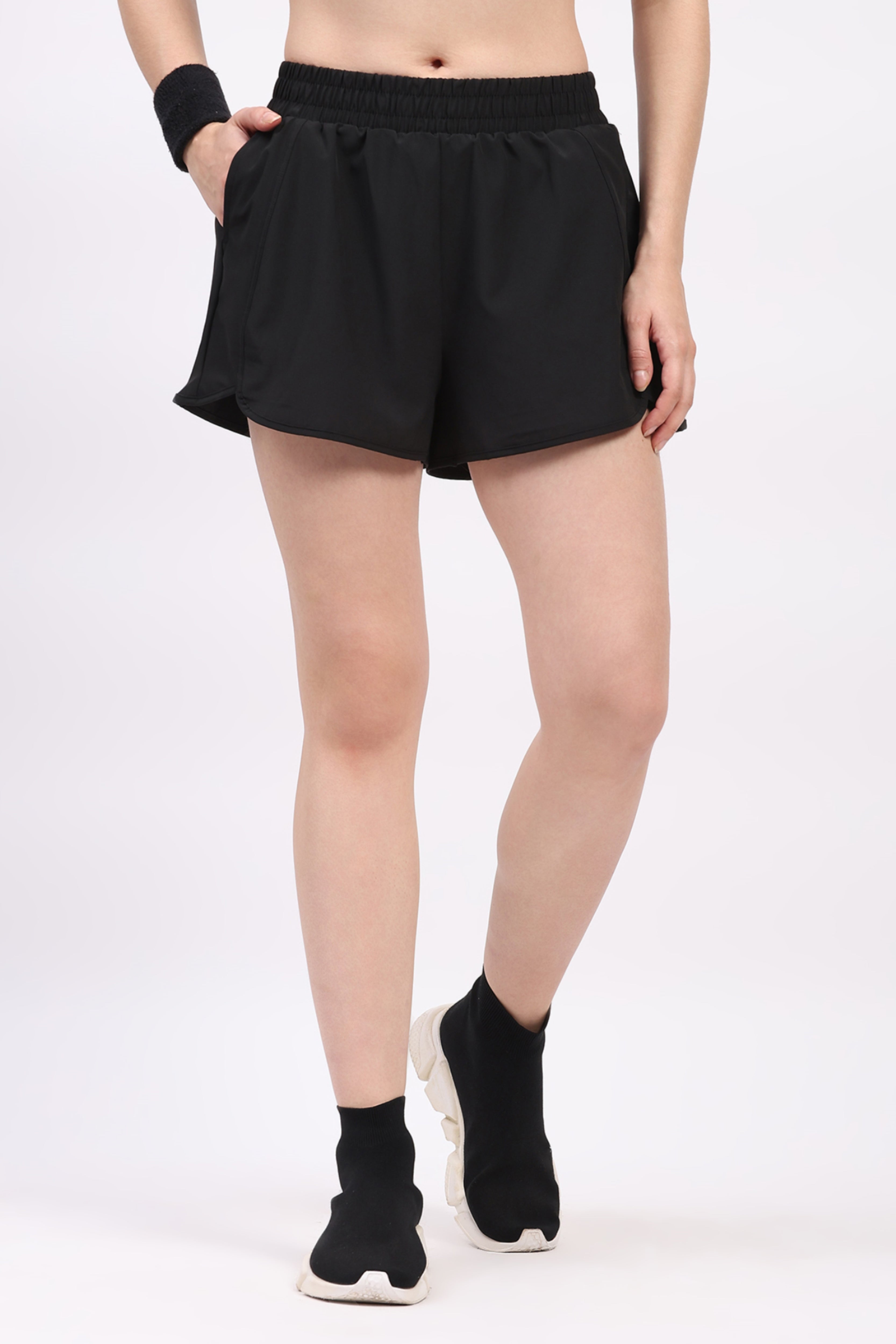 Black Athletic Quick-Dry Shorts
