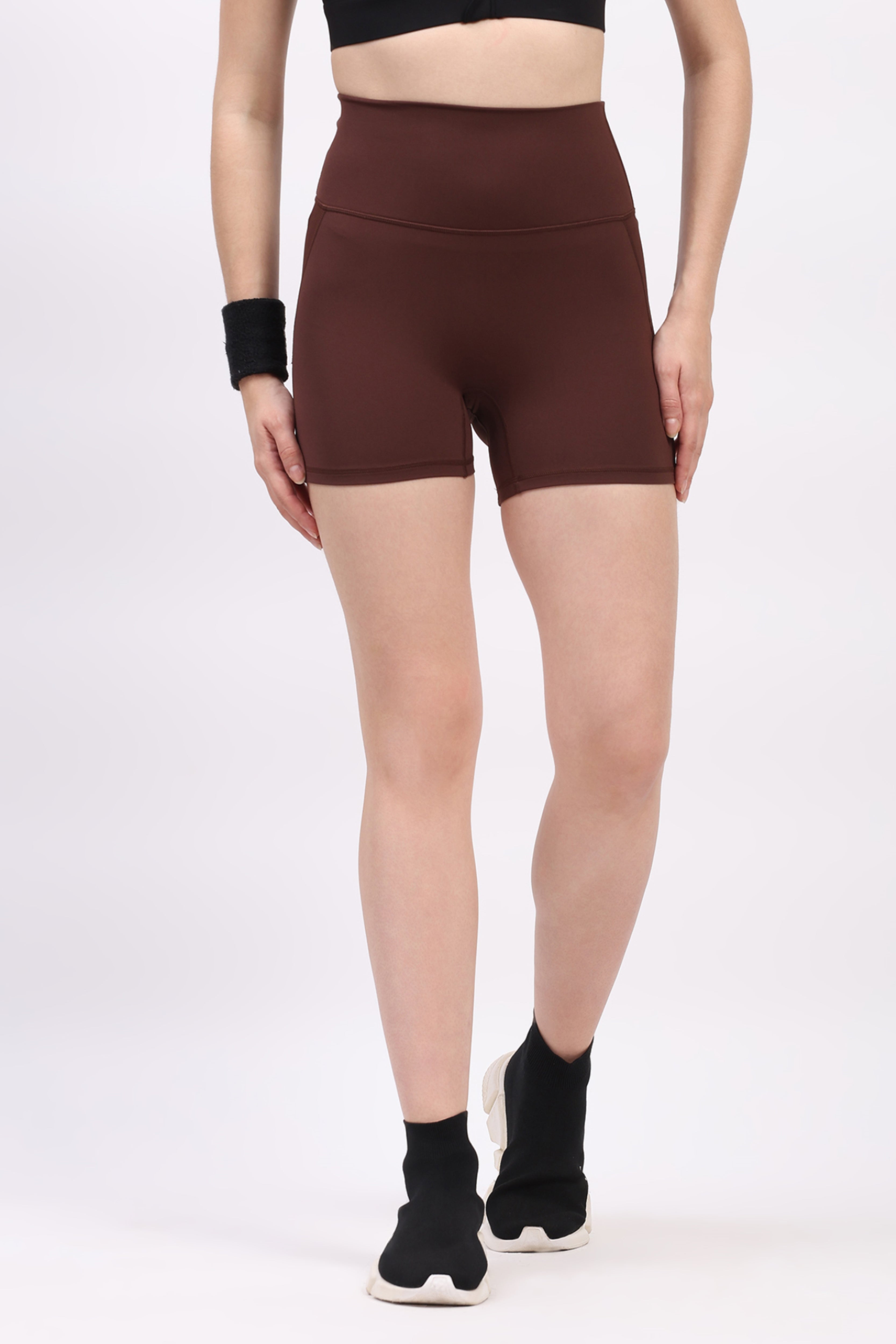 Coffee Ultra Stretchable Seamless Shorts