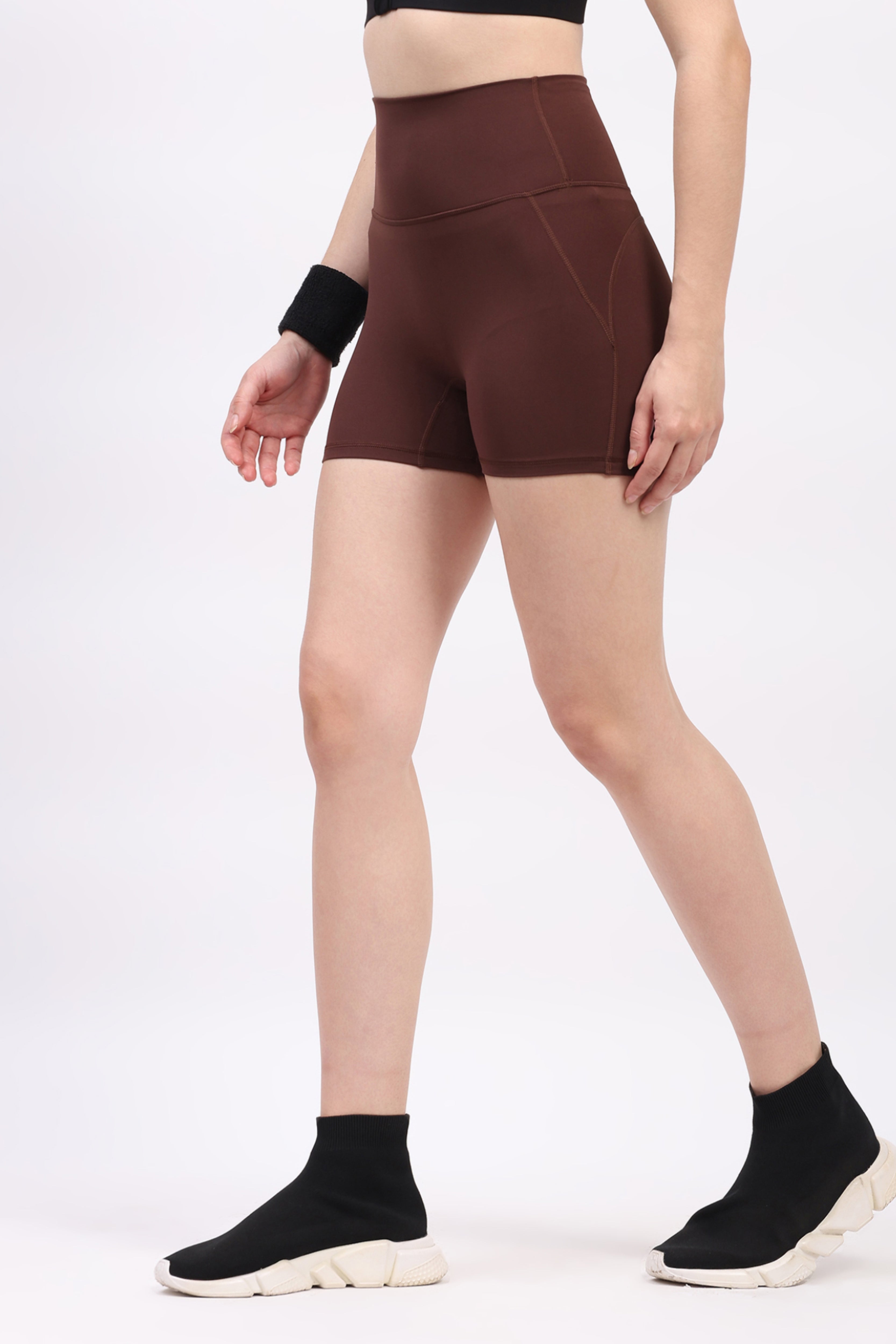 Coffee Ultra Stretchable Seamless Shorts