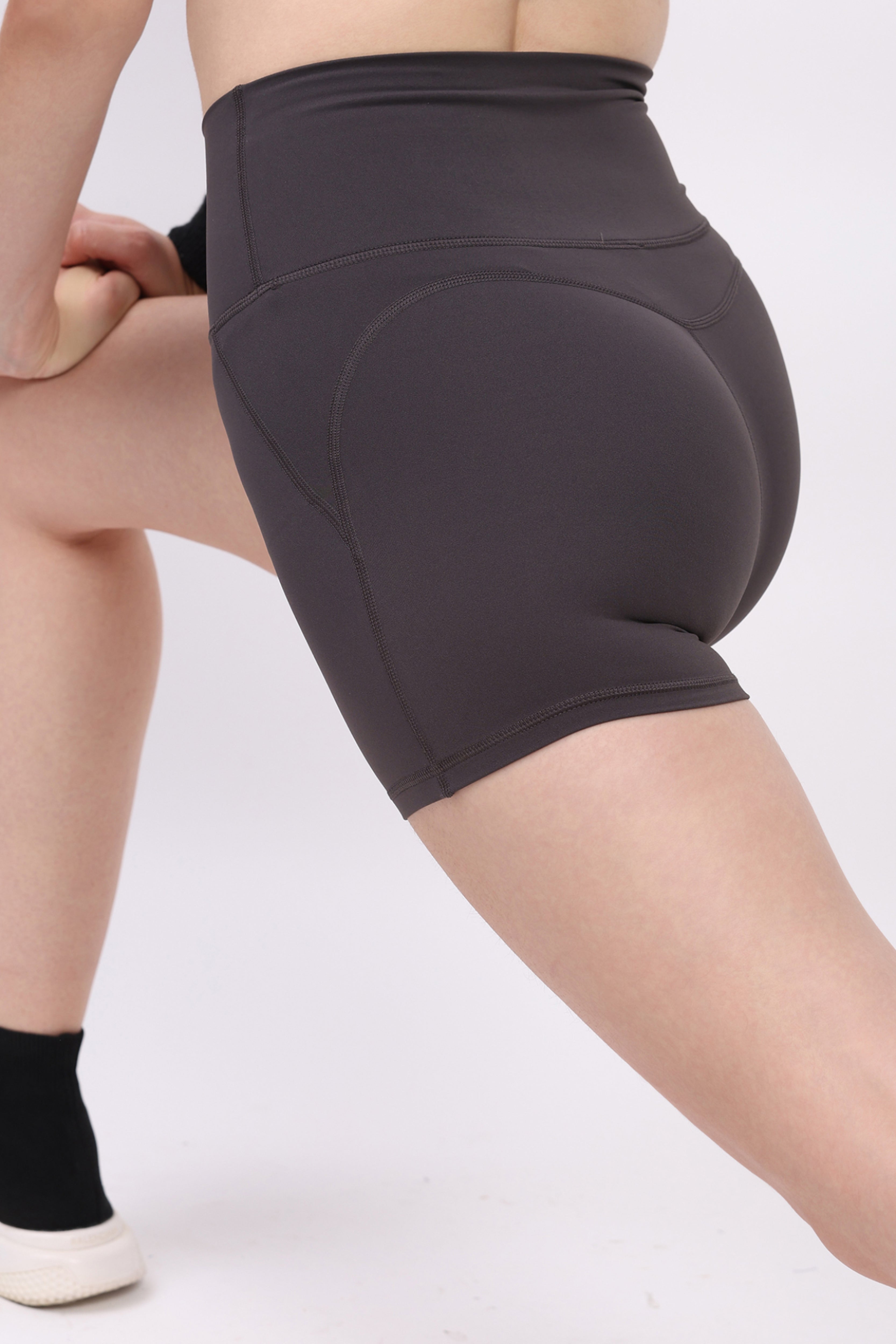 Dark Grey Ultra Stretchable Seamless Shorts