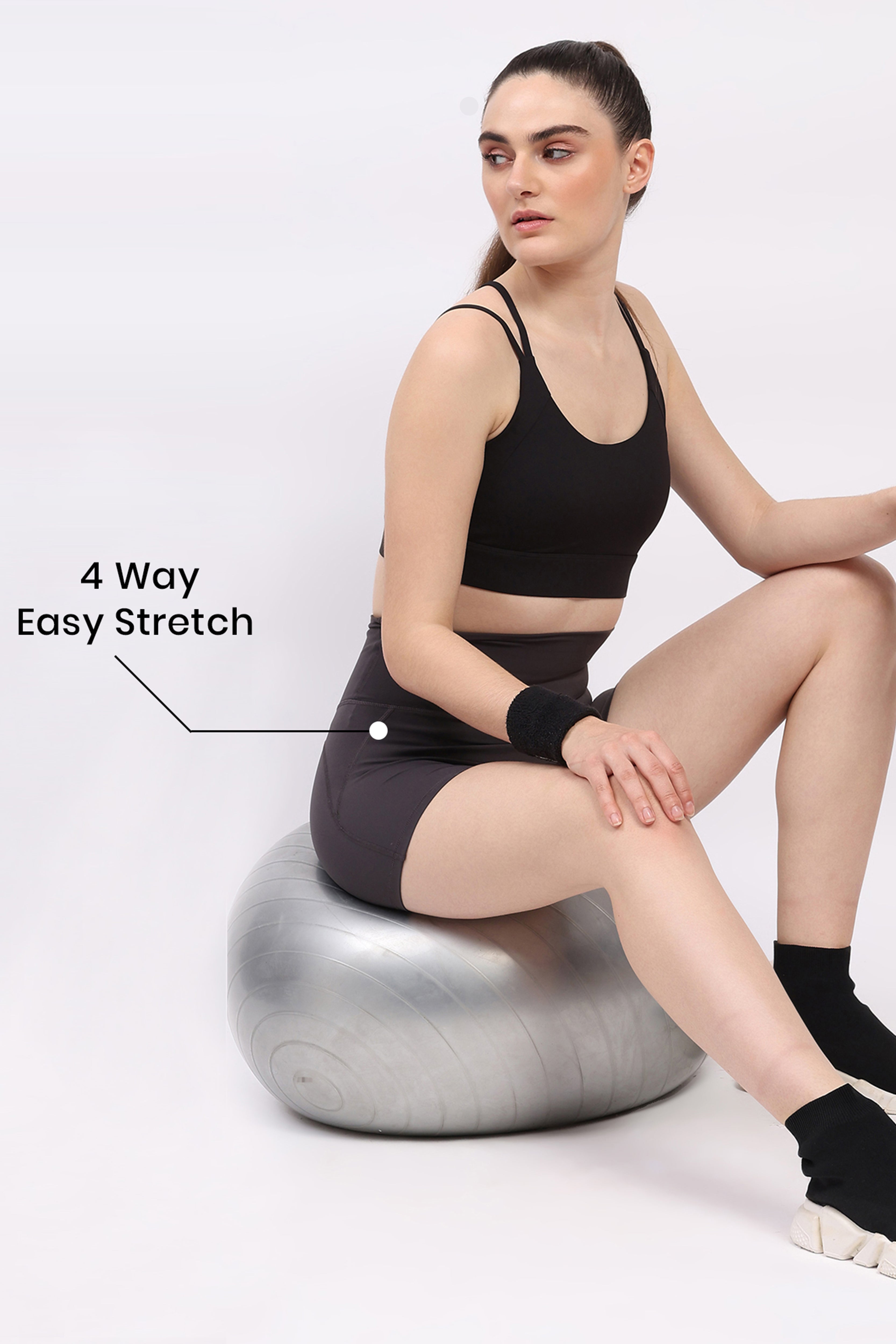Dark Grey Ultra Stretchable Seamless Shorts