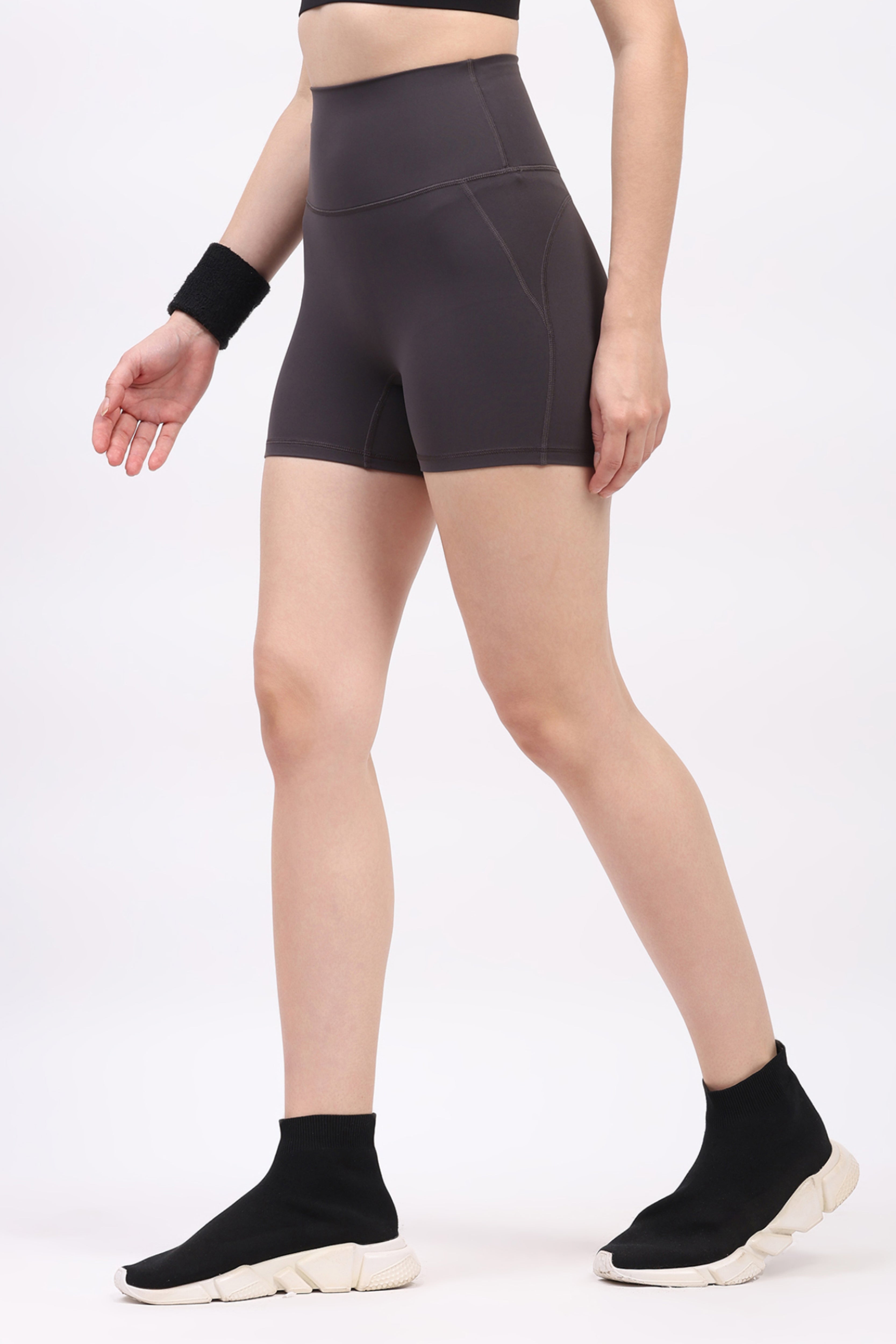 Dark Grey Ultra Stretchable Seamless Shorts