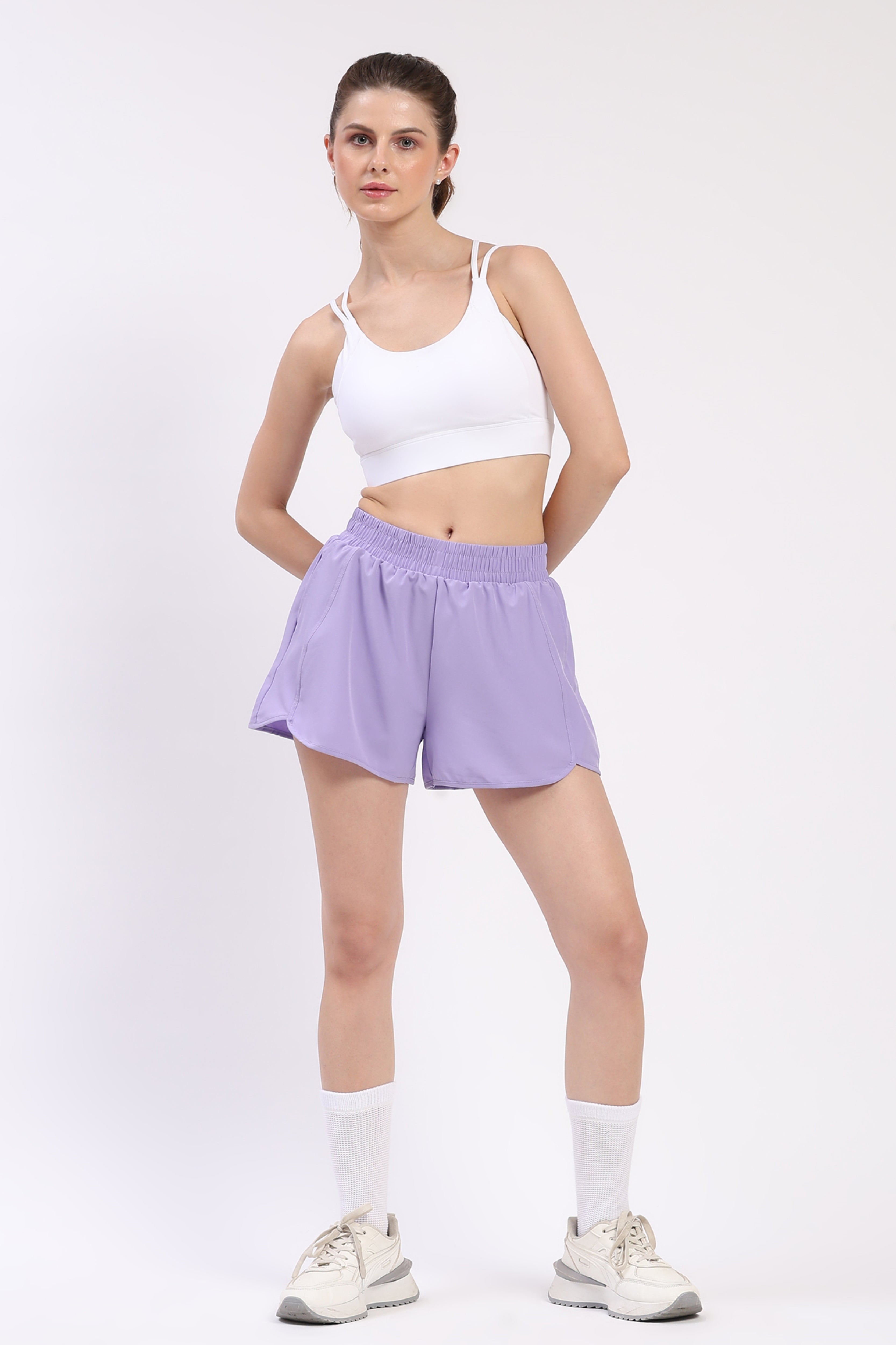 White Criss-Cross Back Sports Bra