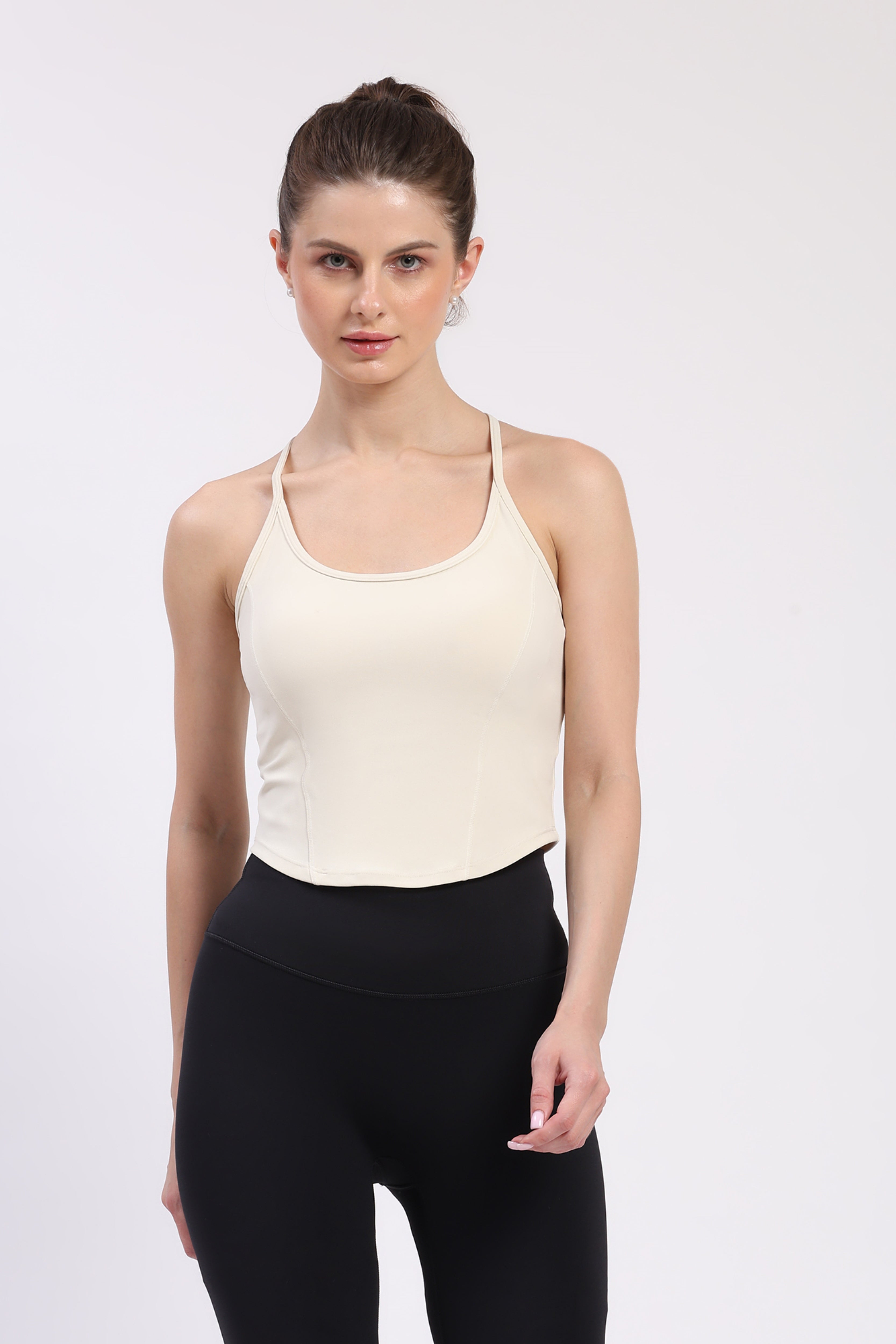 Cream Power Fit Sports Top