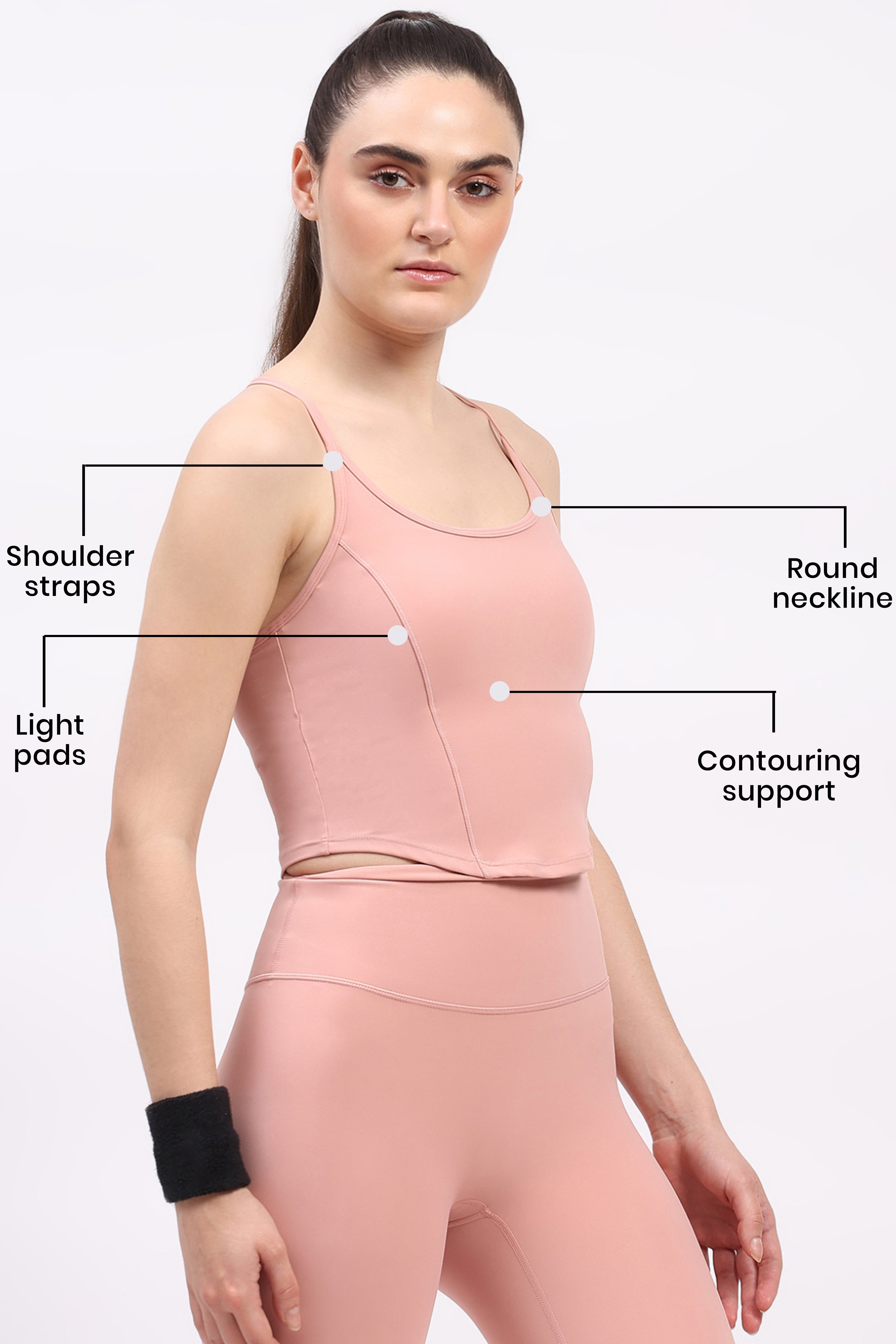Pink Power Fit Sports Top