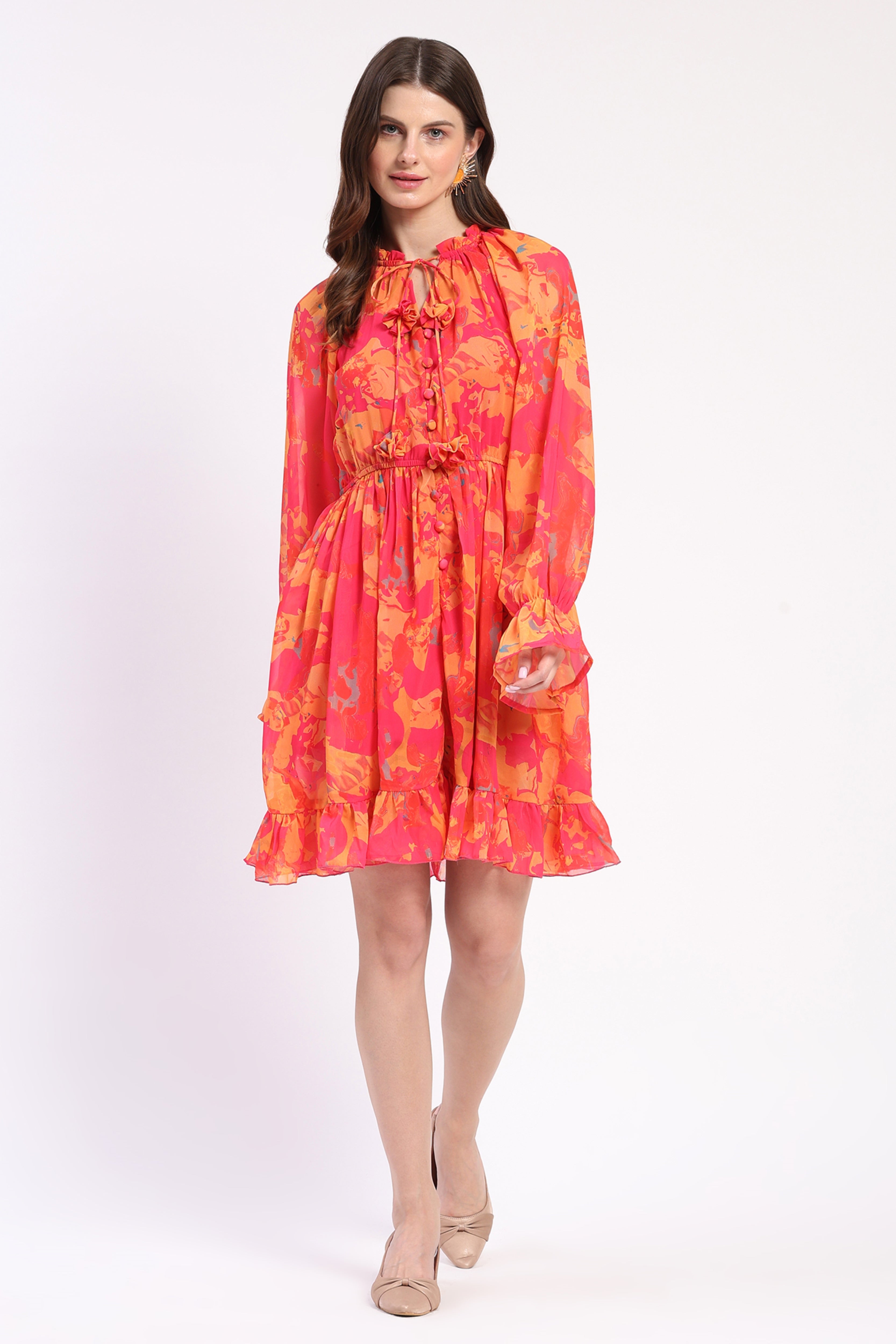 Vibrant Multi Printed Dress