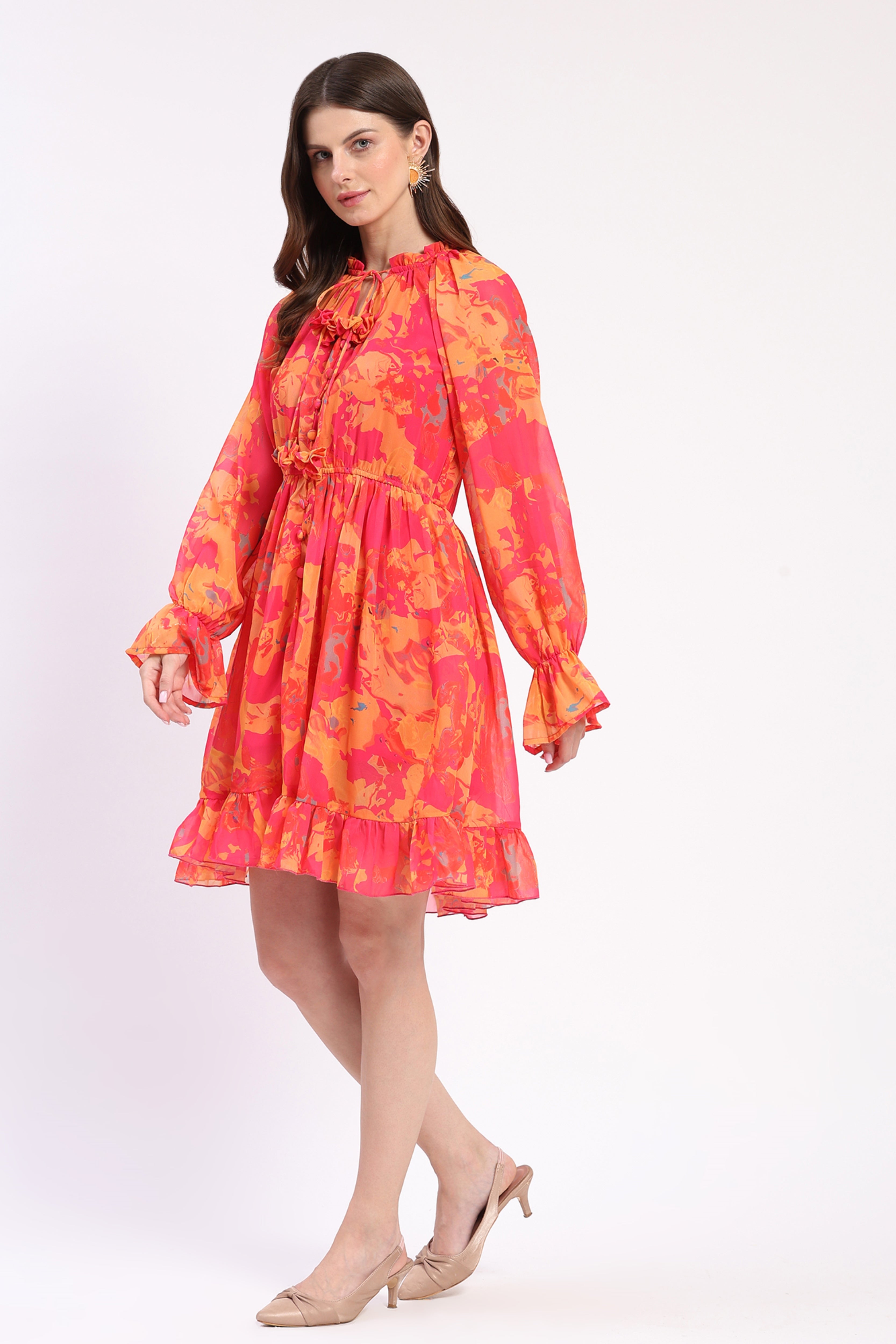Vibrant Multi Printed Dress