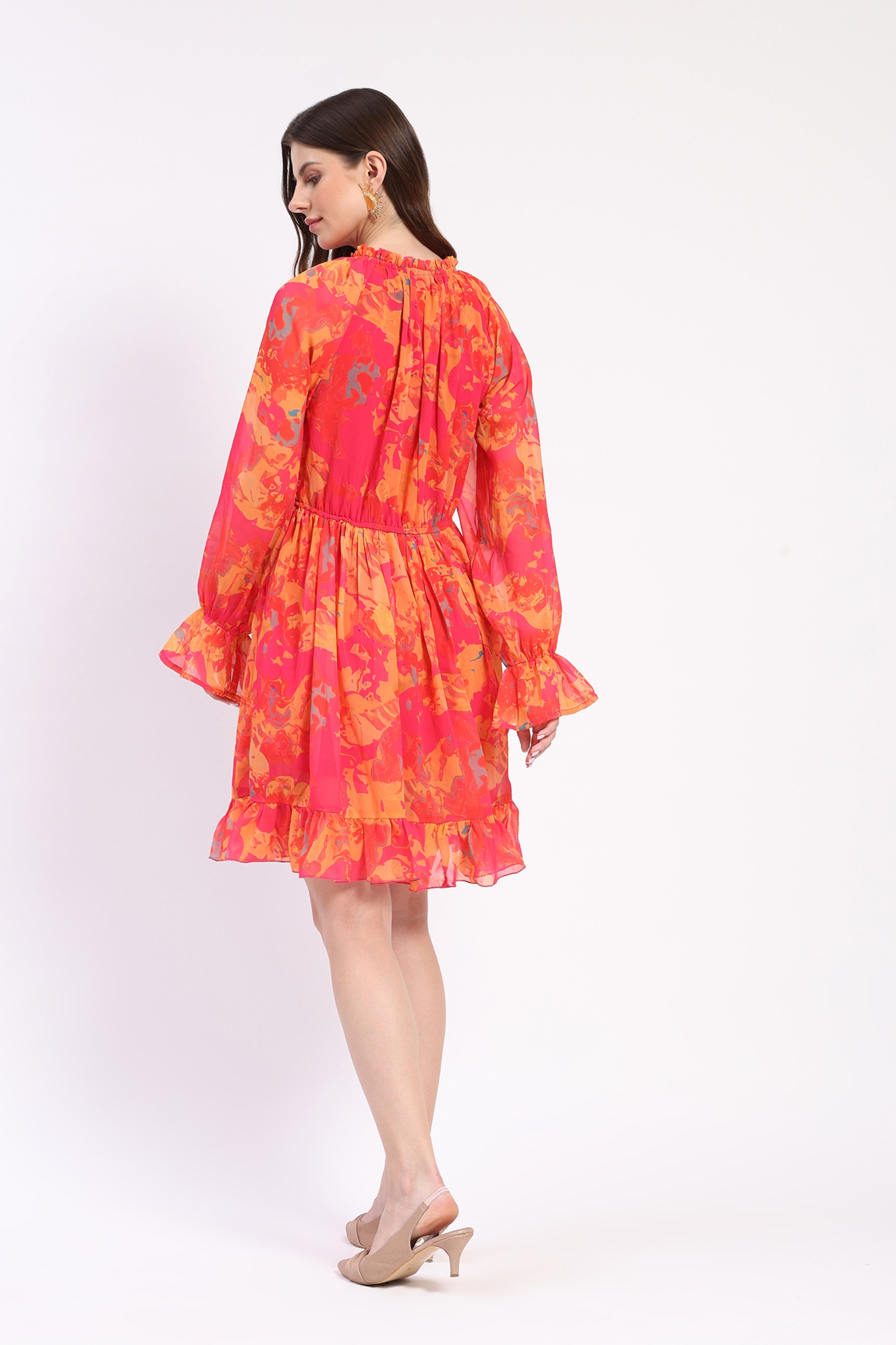 Vibrant Multi Printed Dress