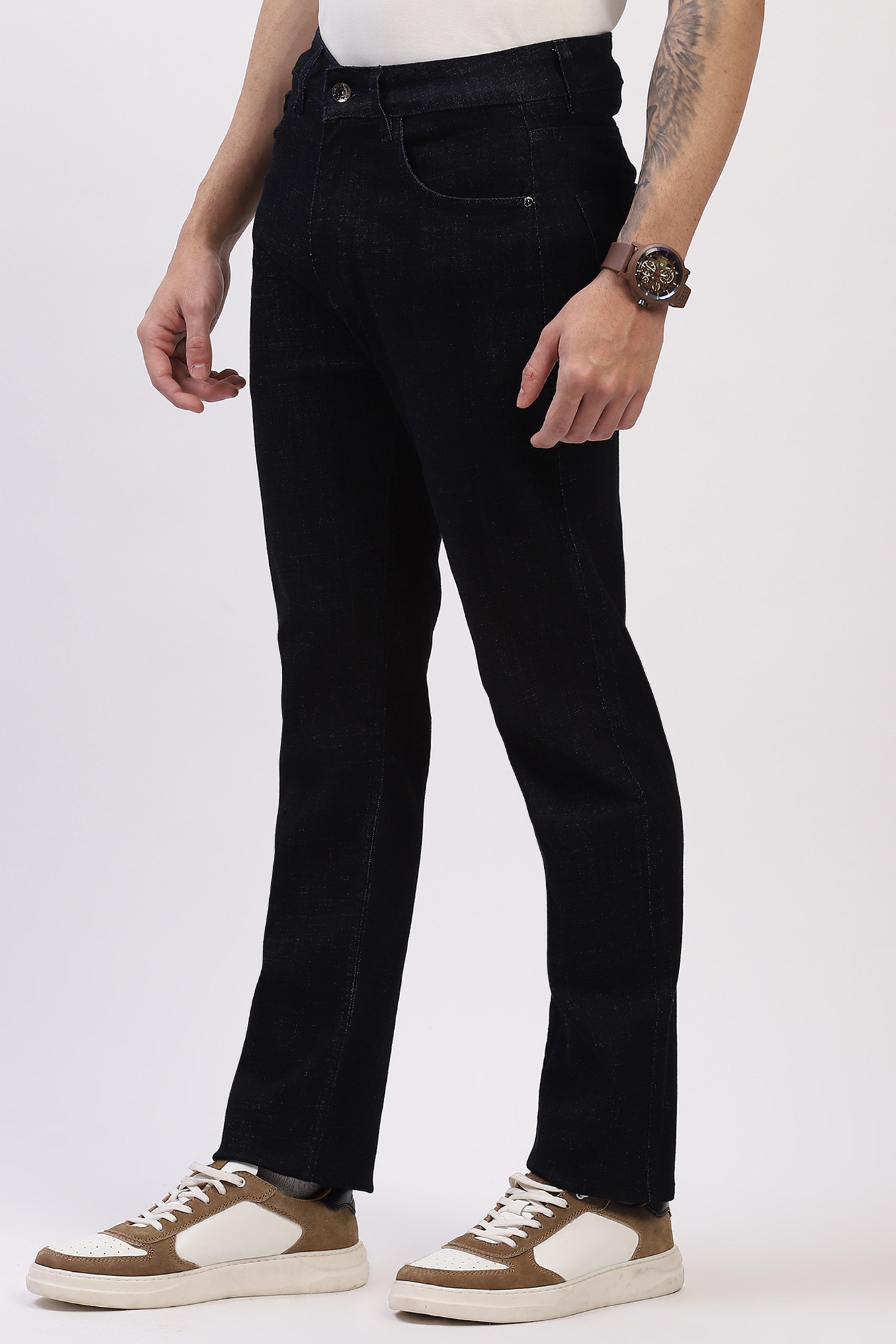 Classic Navy Blue Straight Fit Jeans