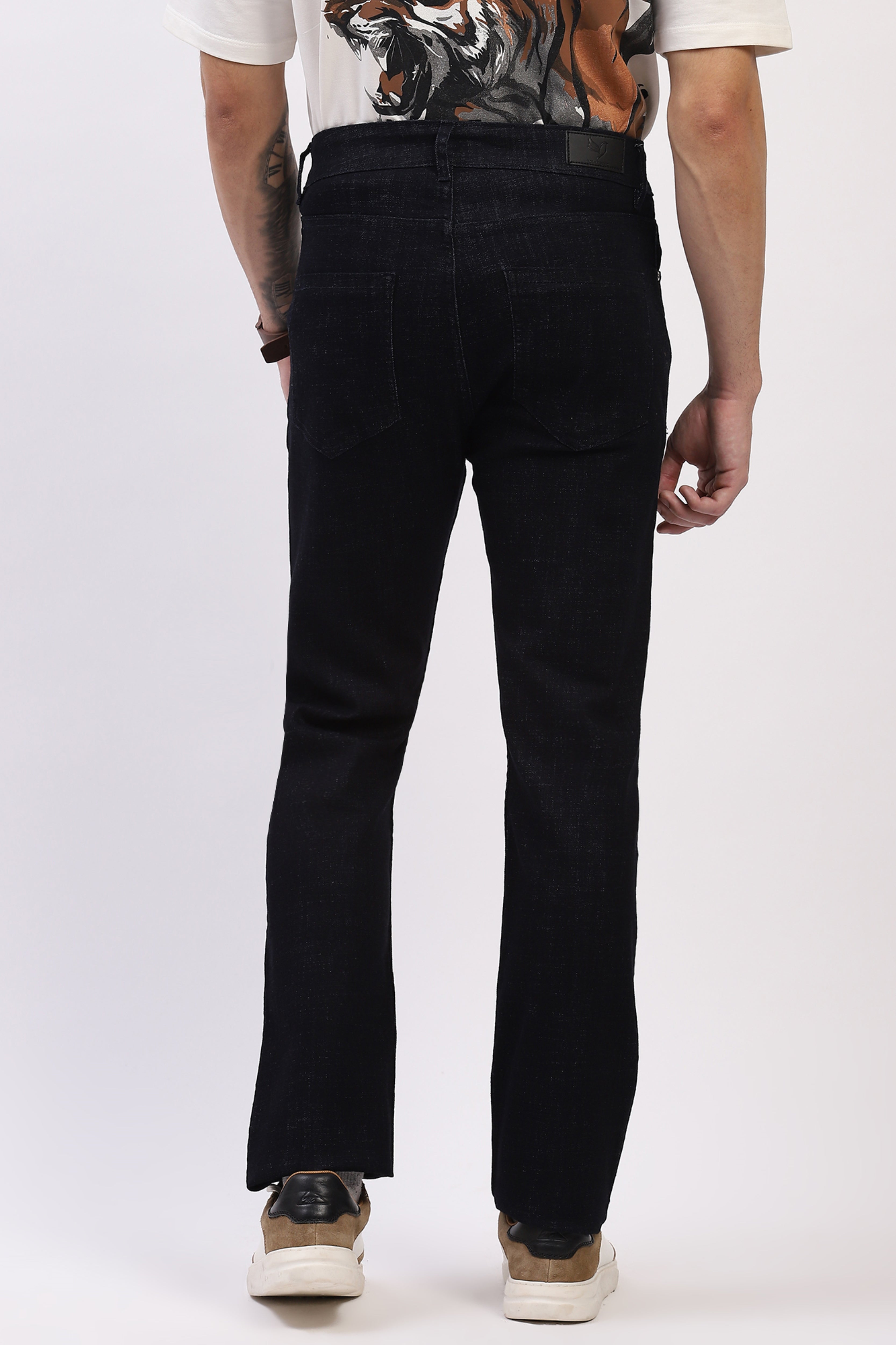 Classic Navy Blue Straight Fit Jeans