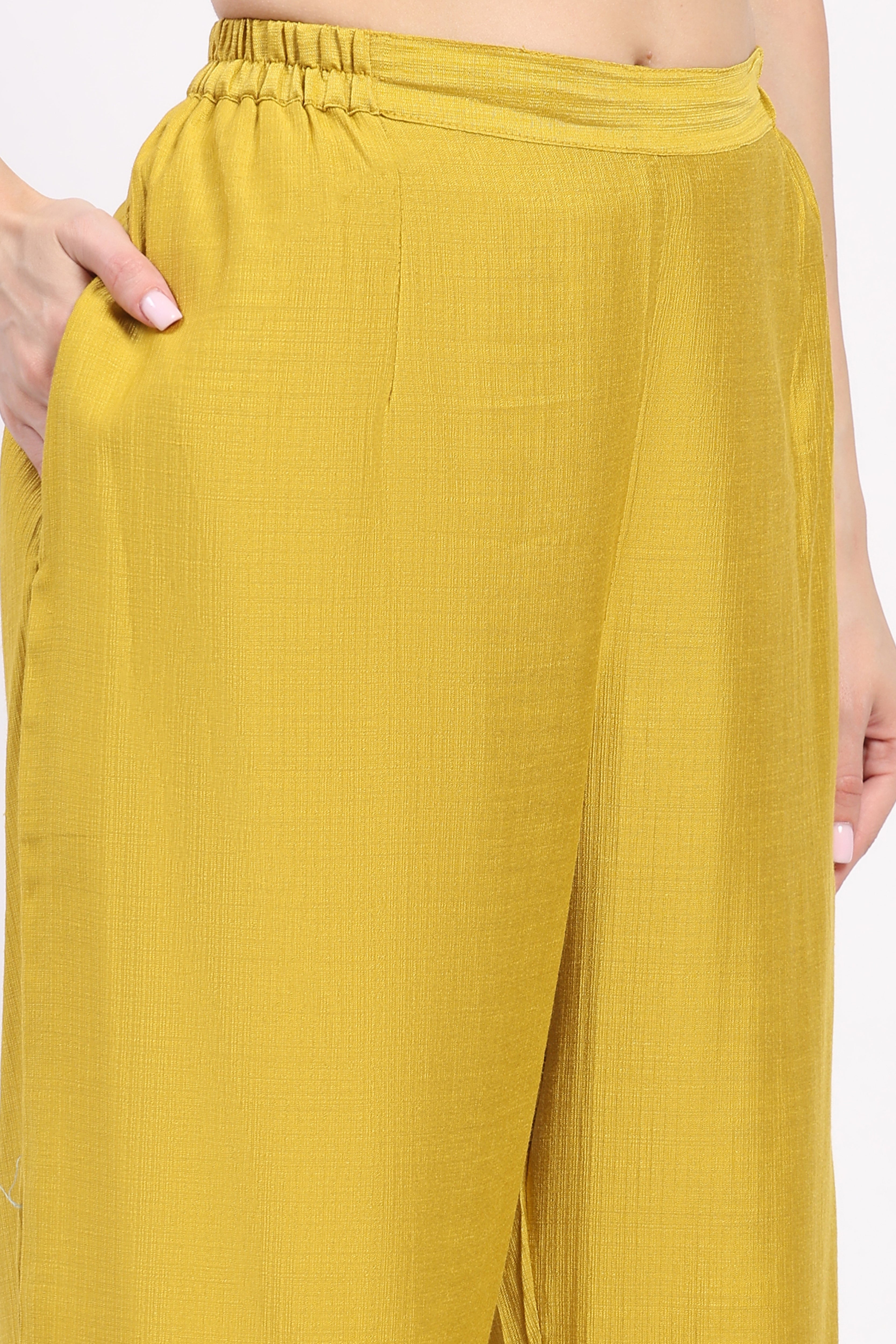 Yellow Embroidered Co-ord Set