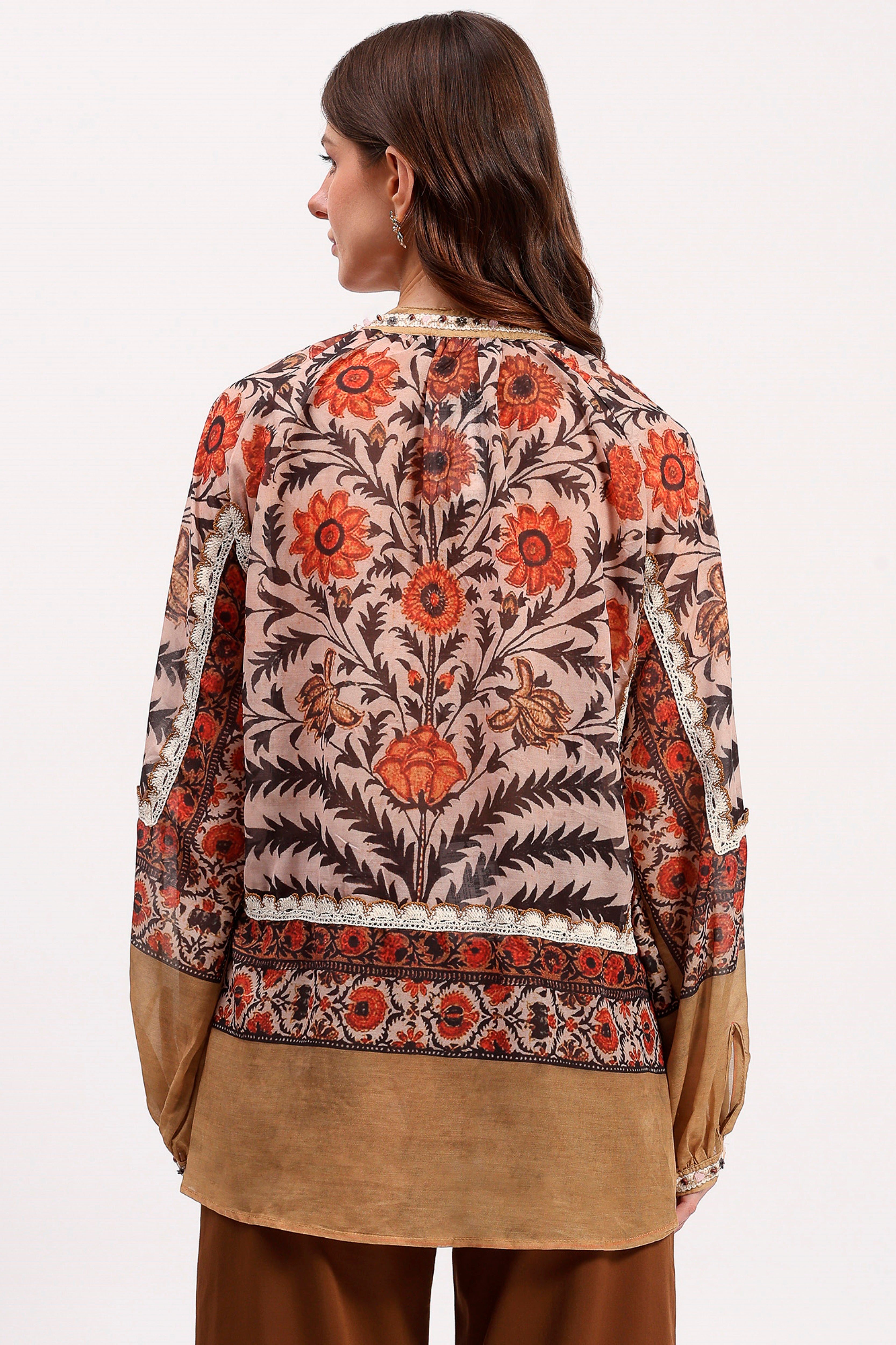 Multicolor Floral Boho Lace Top