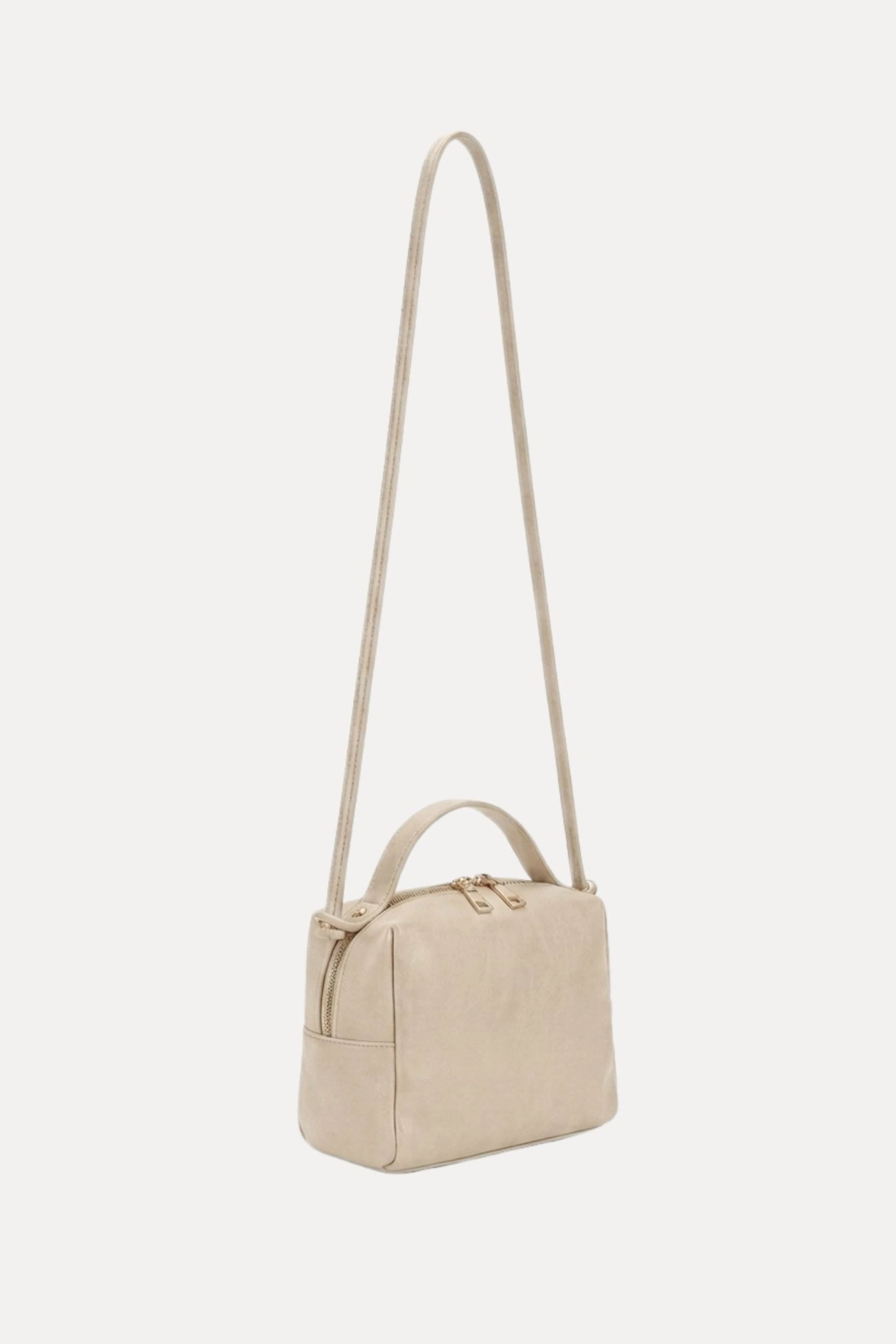 Cream Braided Shoulder Bag