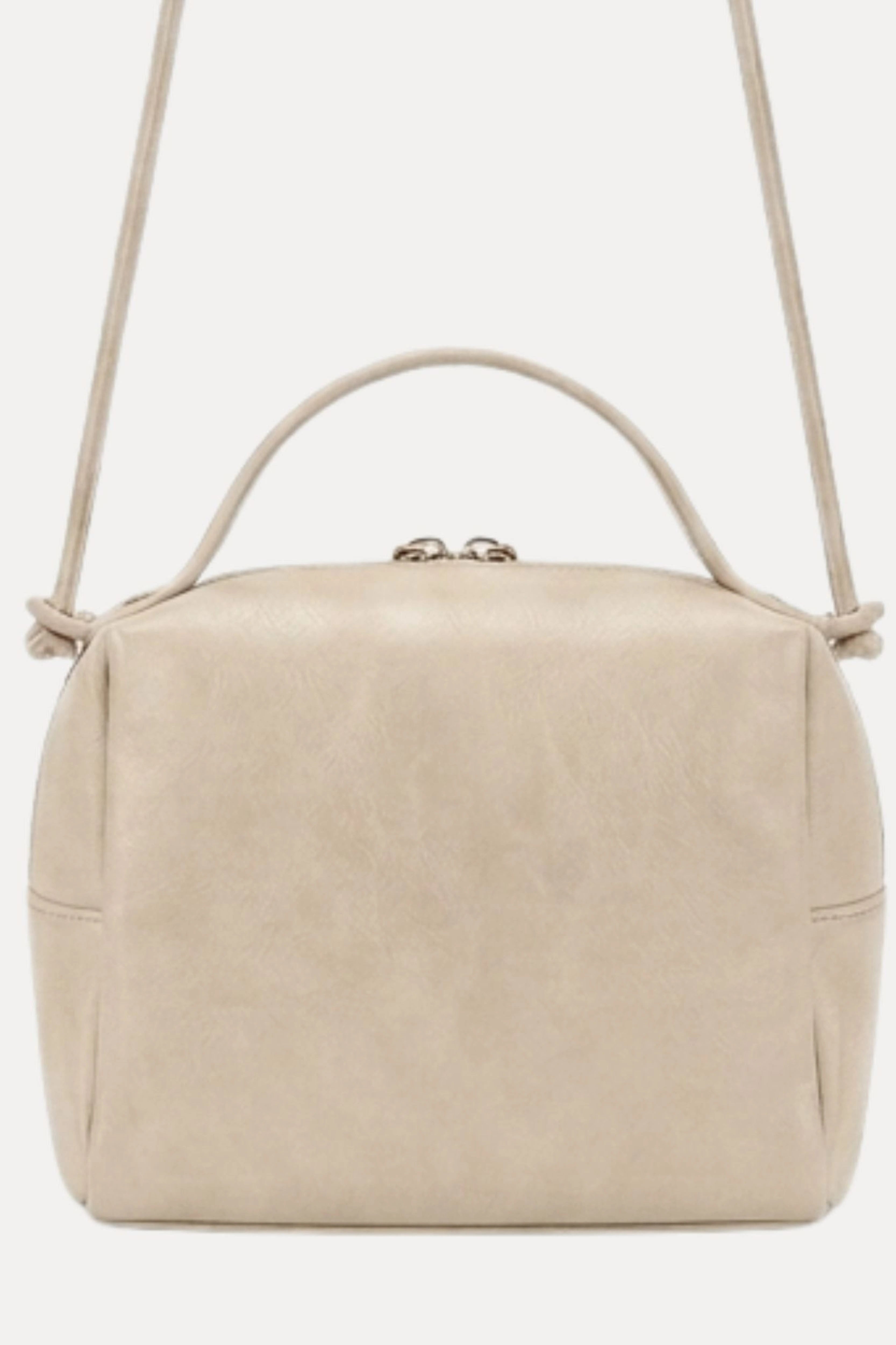 Cream Braided Shoulder Bag