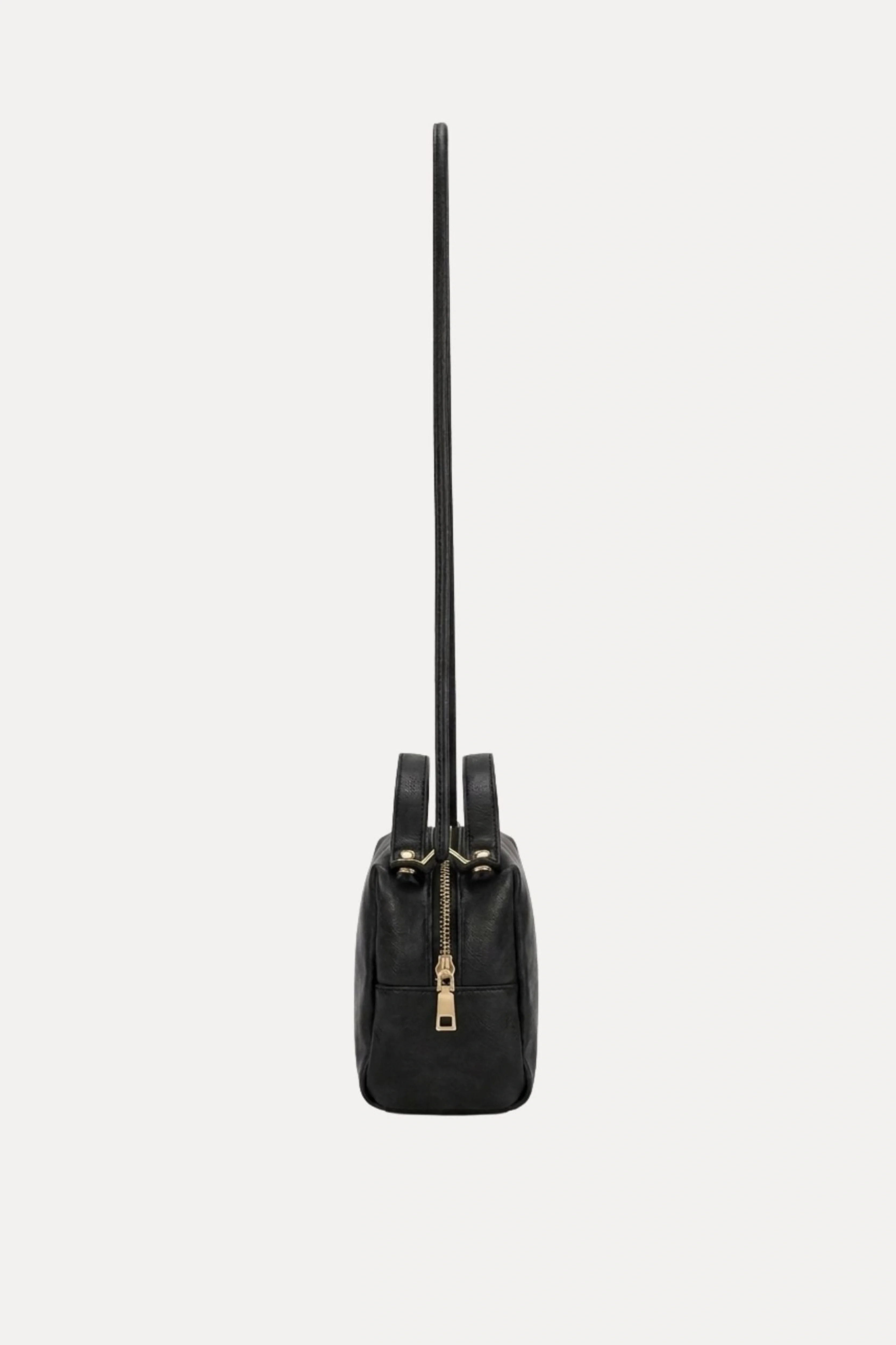Midnight Black Braided Shoulder Bag-Global Republic