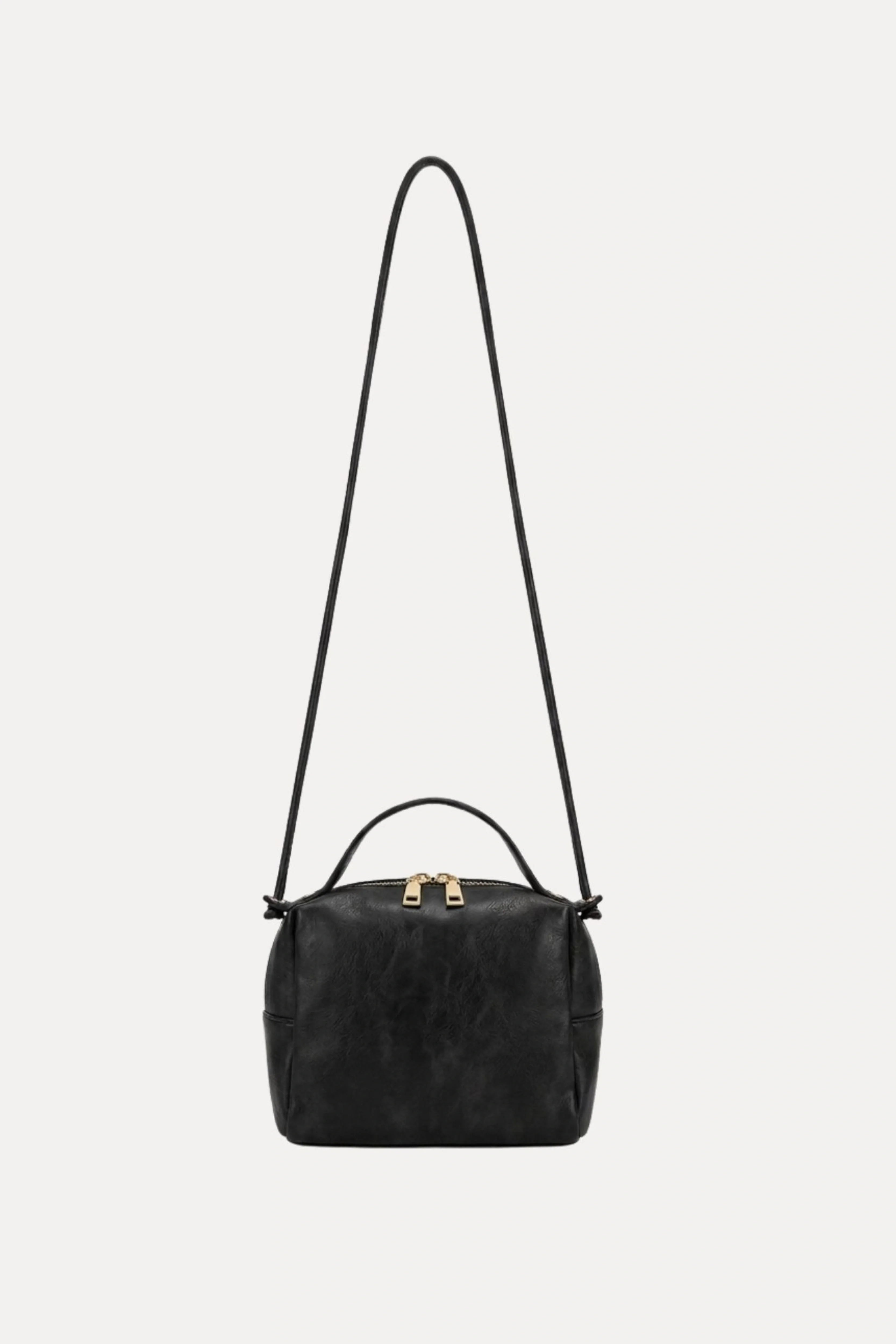 Midnight Black Braided Shoulder Bag-Global Republic