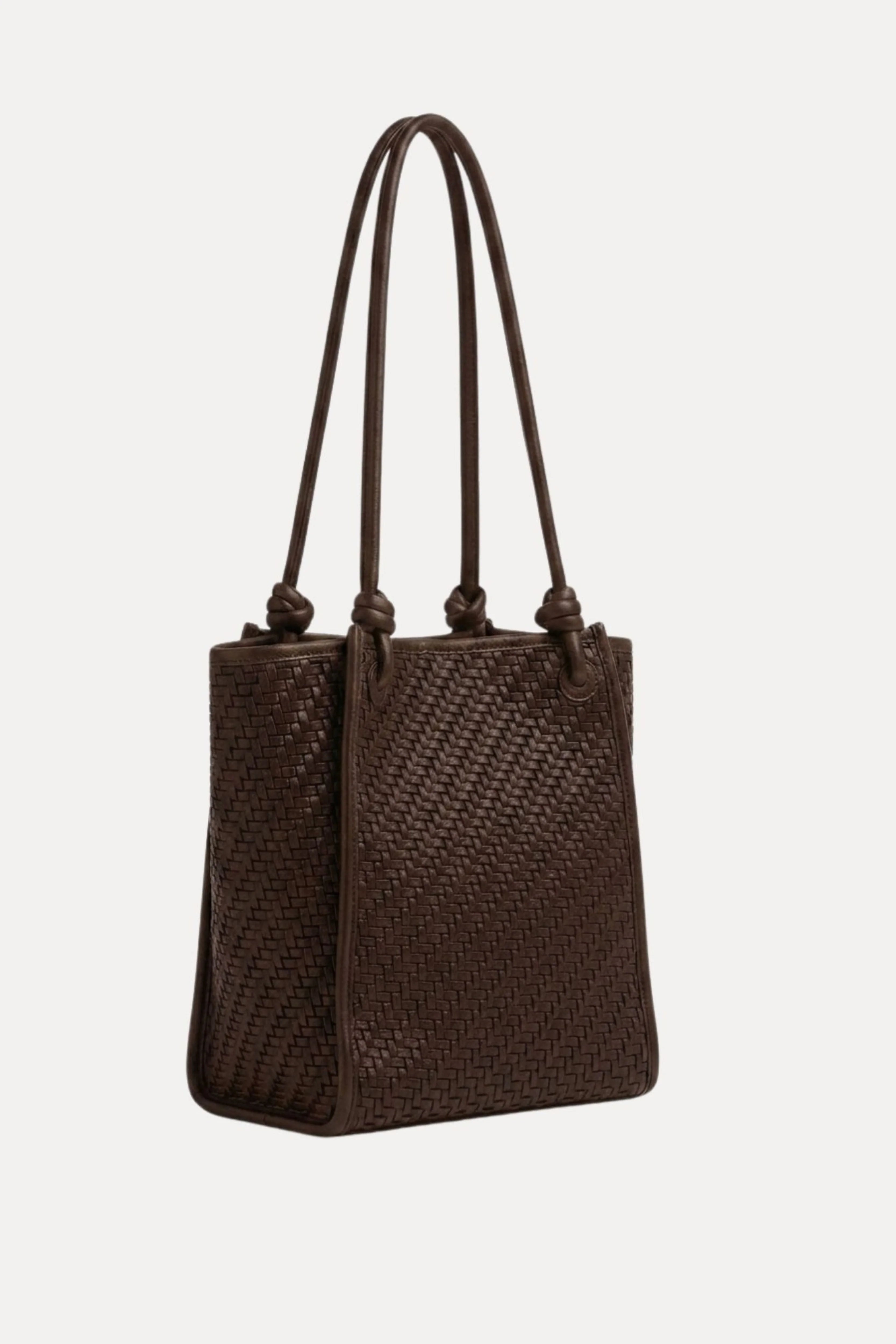 Tan Braided Shoulder Bag-Global Republic