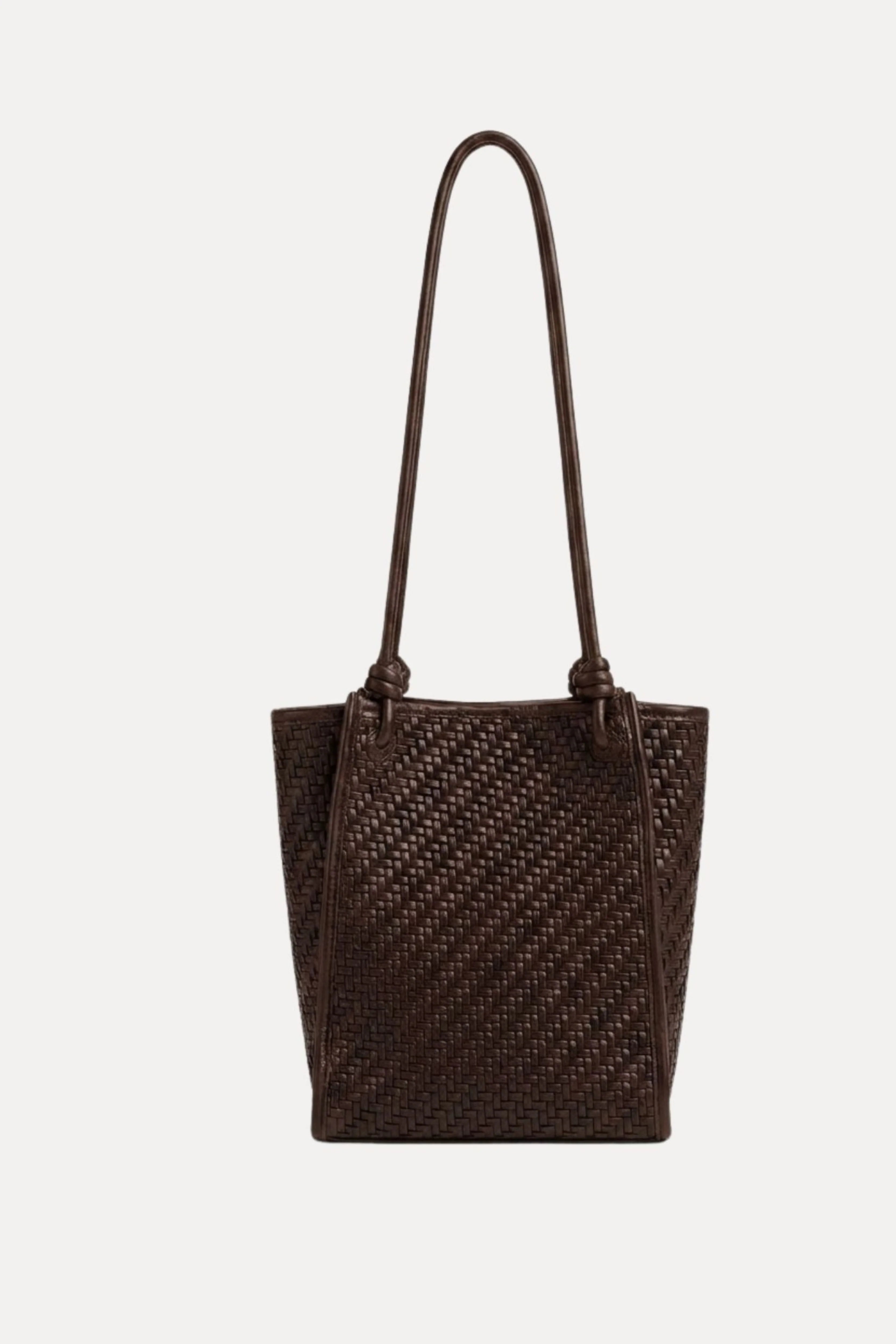 Tan Braided Shoulder Bag-Global Republic