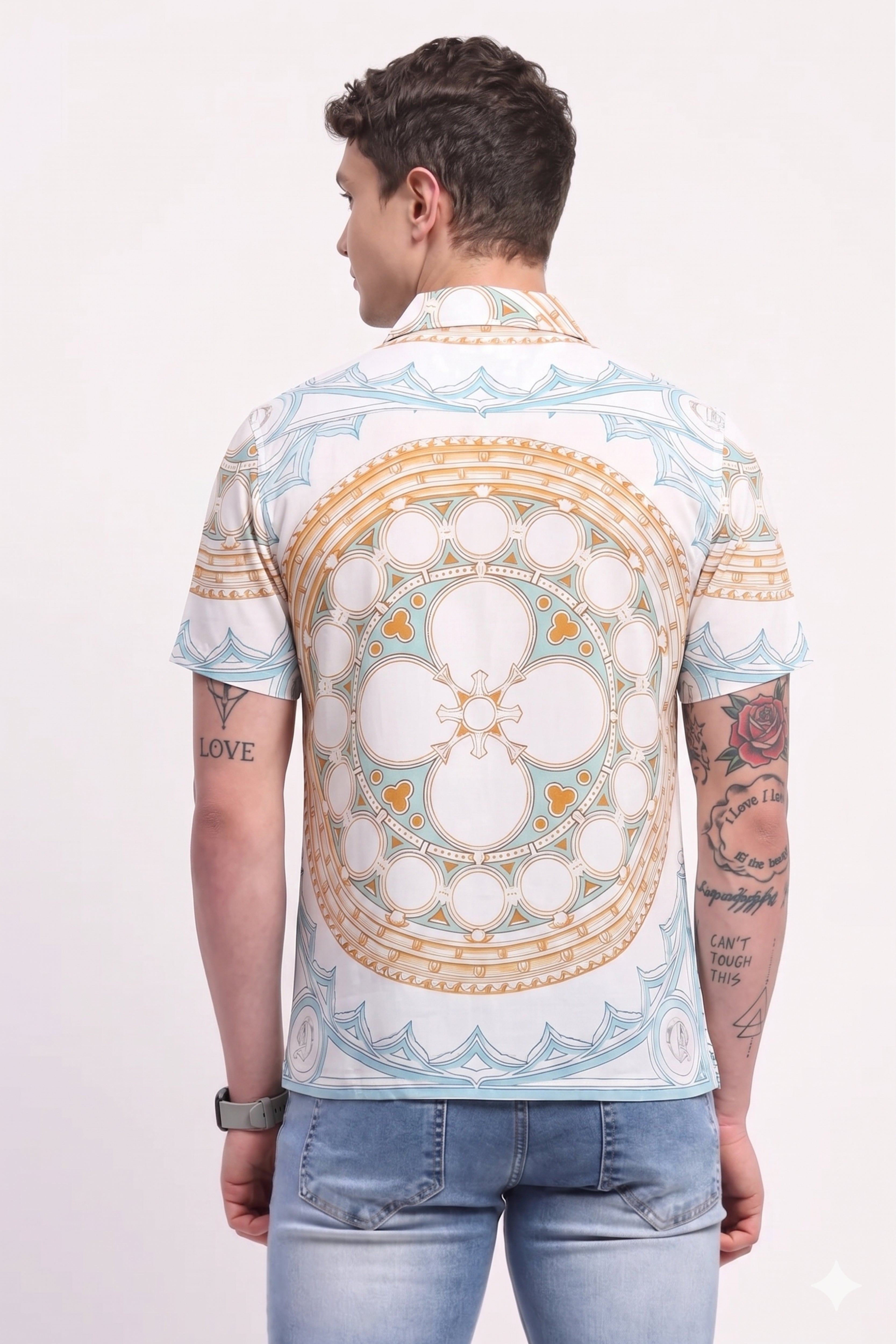 Multicolor Abstract Print Shirt-Global Republic