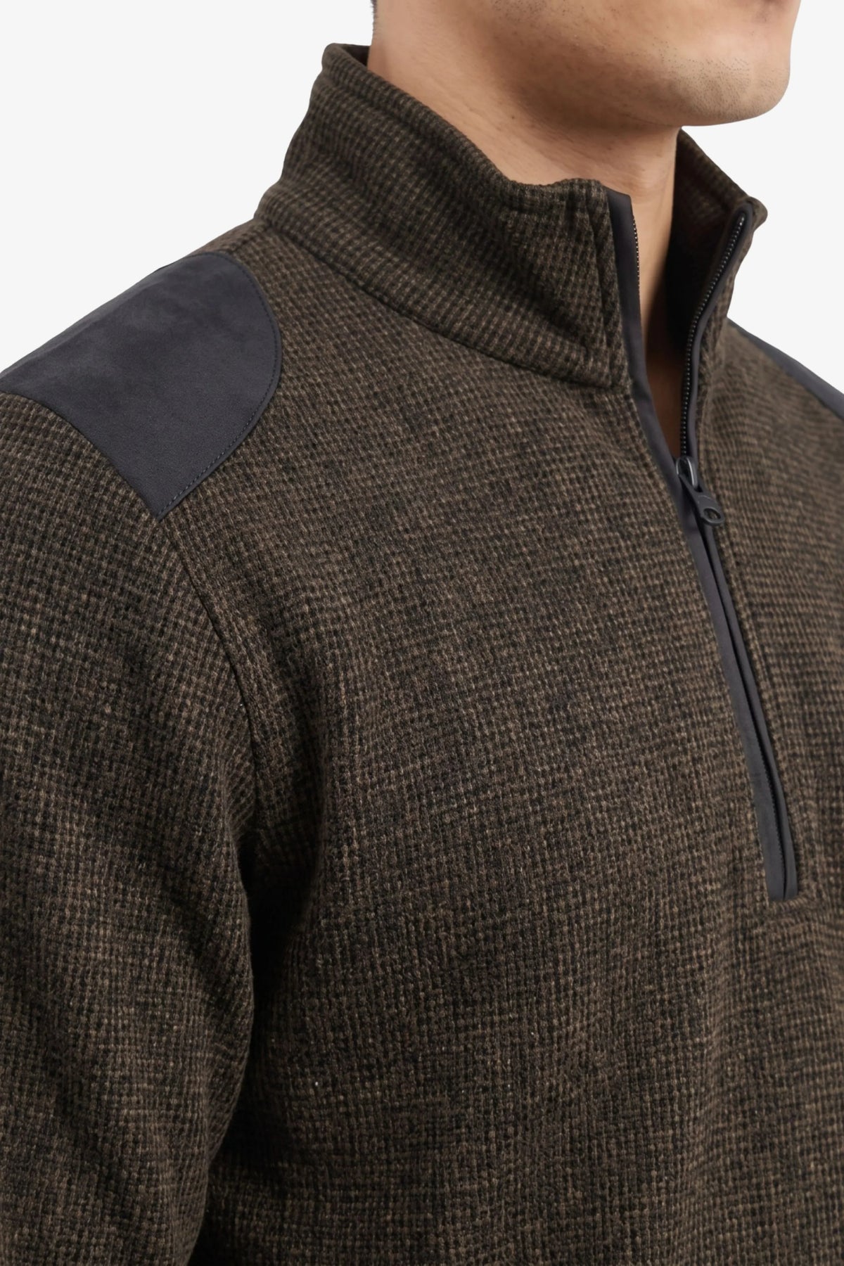 Brown Half-Zip Sweatshirt-Global Republic