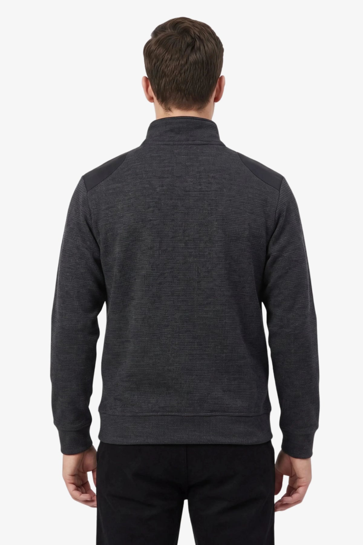 Dark Grey Half-Zip Sweatshirt-Global Republic