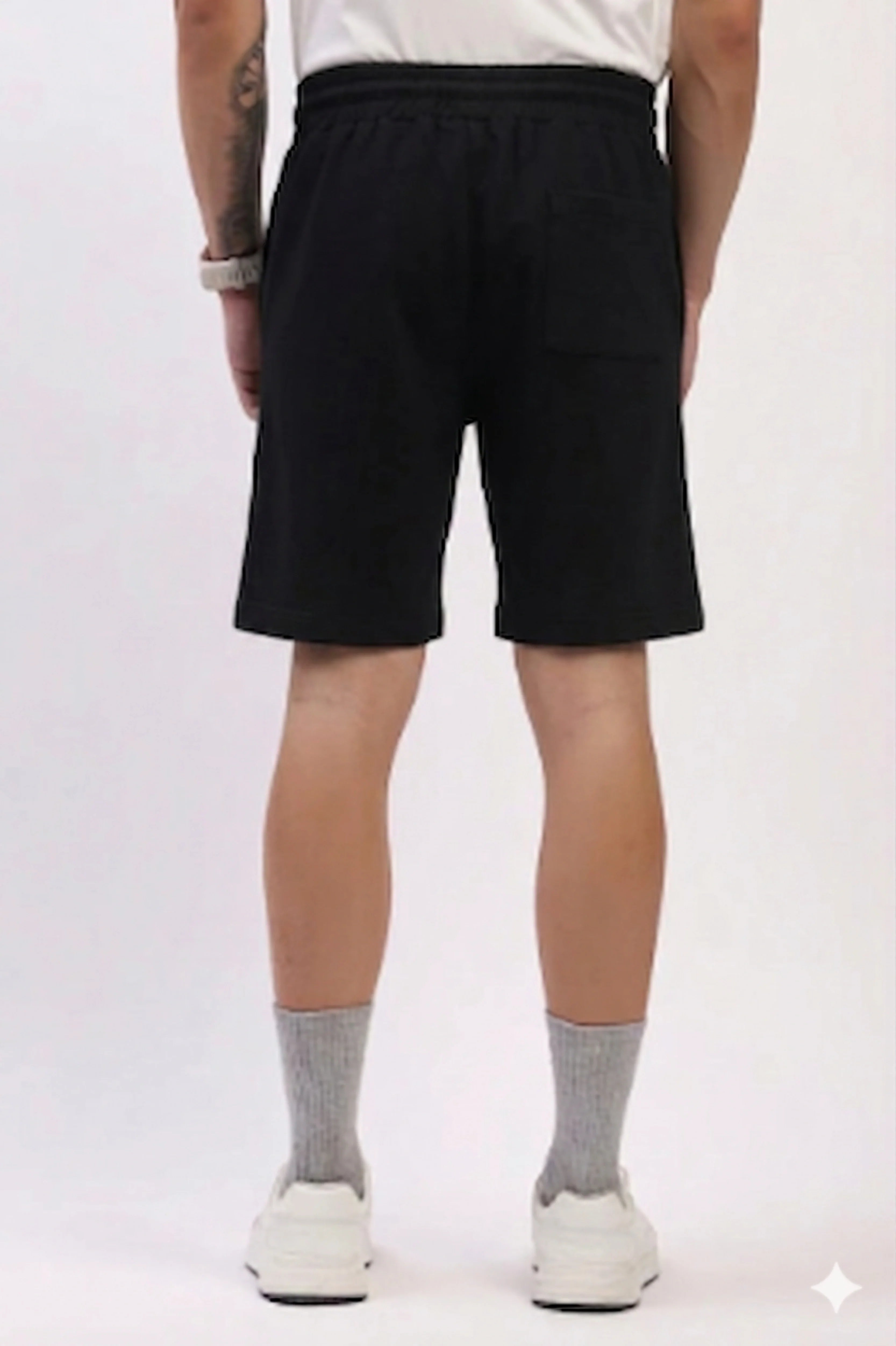 Black Casual Shorts-Global Republic