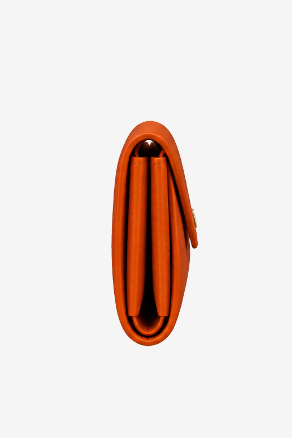 Orange Textured Clutch with Flap Closure-Global Republic