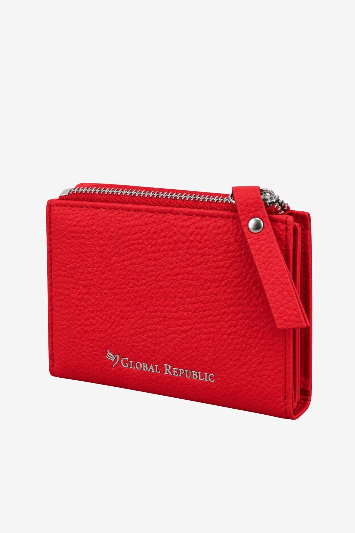 Textured Red Turn-Lock Wallet-Global Republic