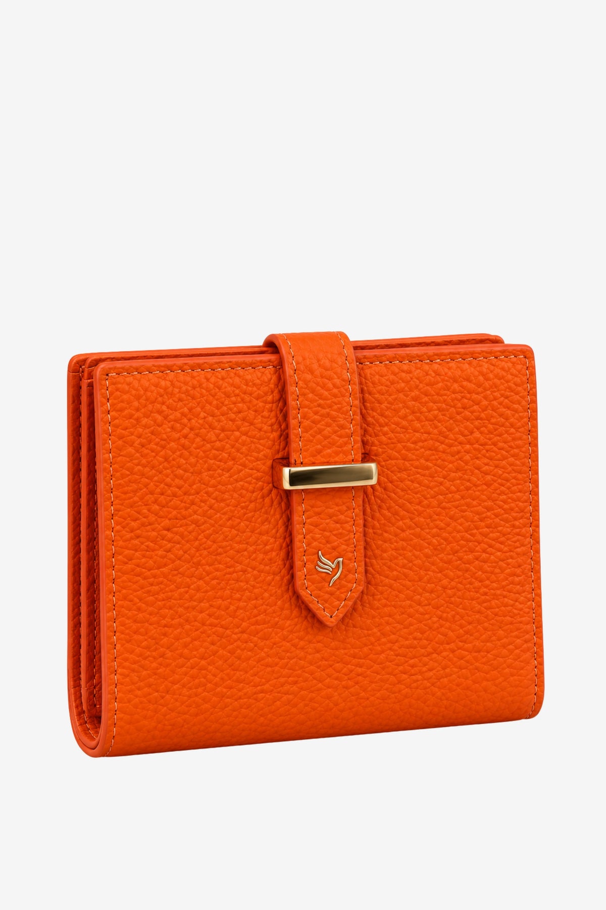 Orange Textured Long Wallet-Global Republic