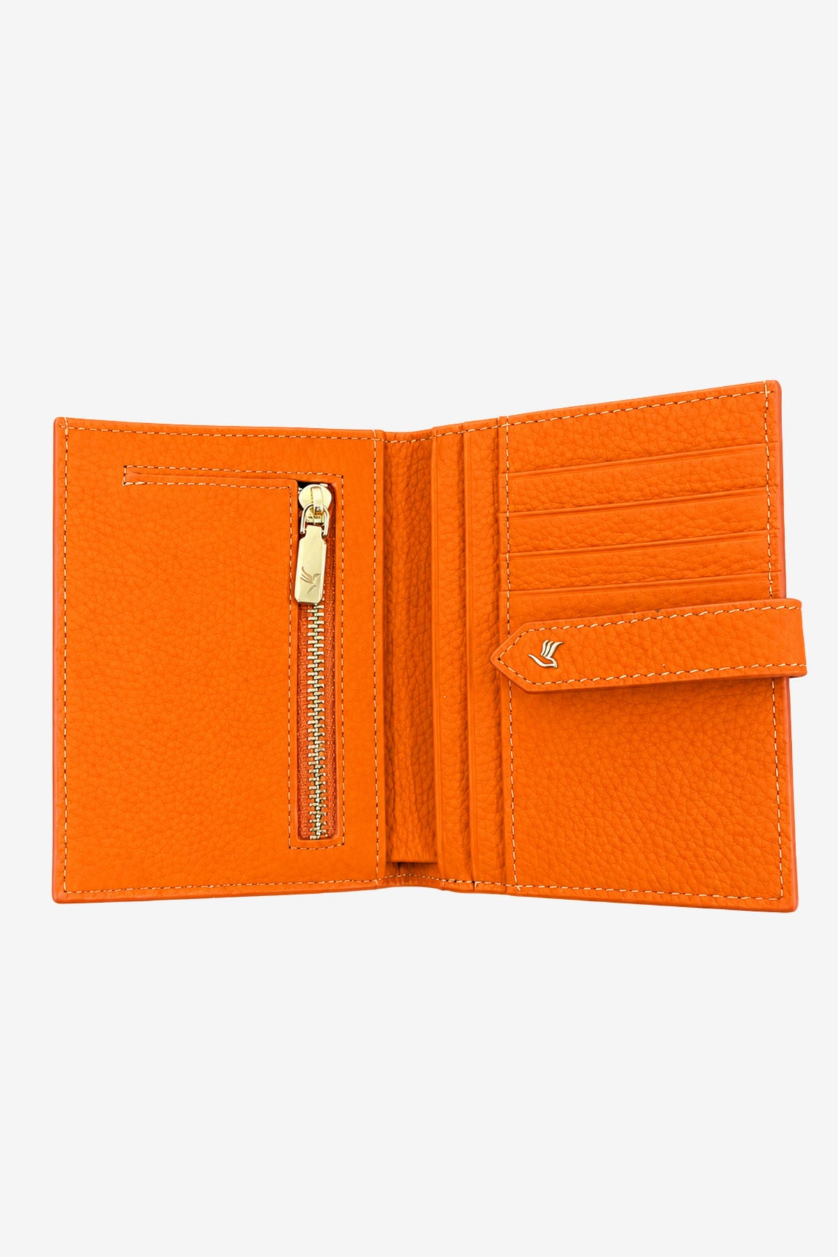 Orange Textured Long Wallet-Global Republic