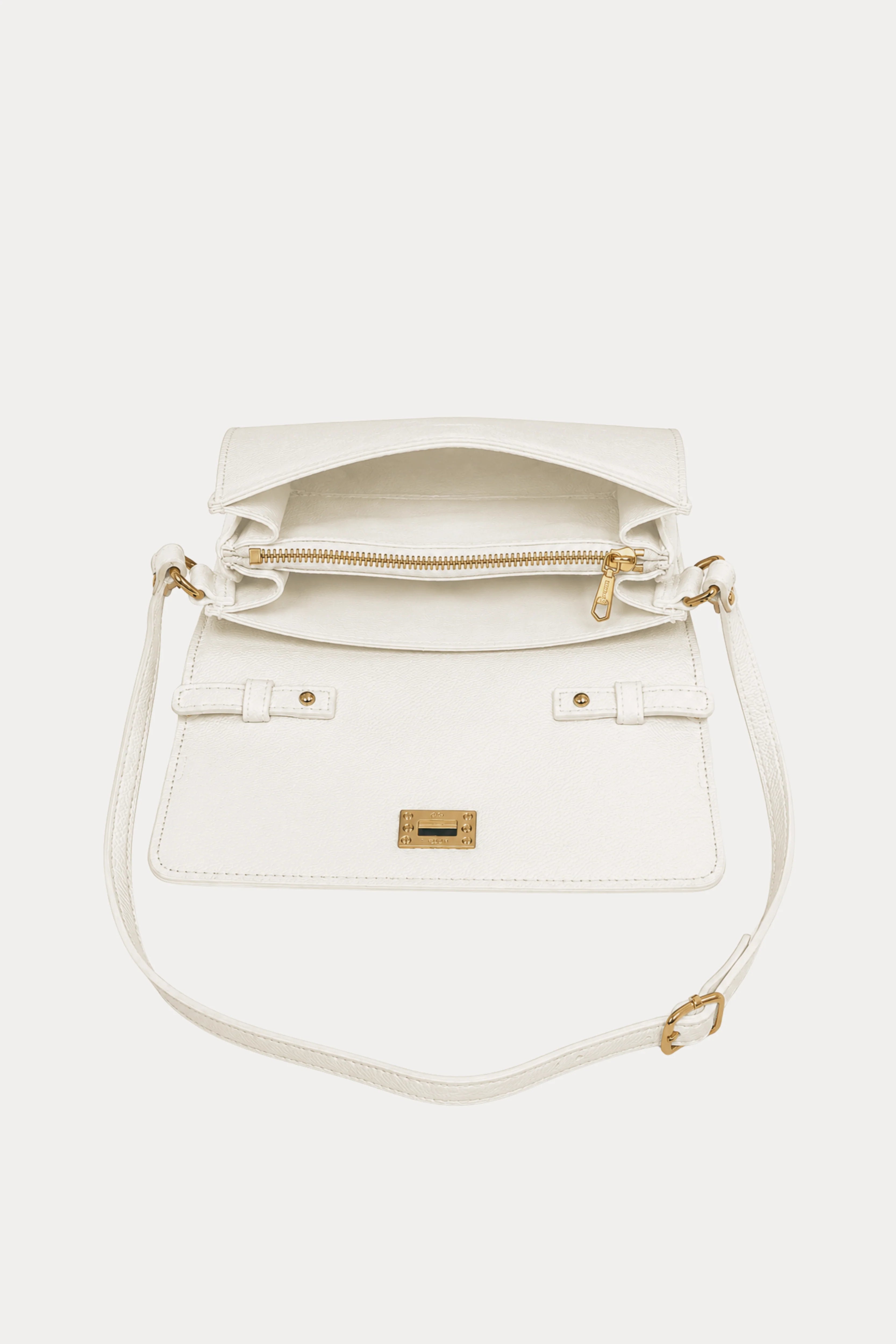 Cream Leather Wallet Sling Bag-Global Republic