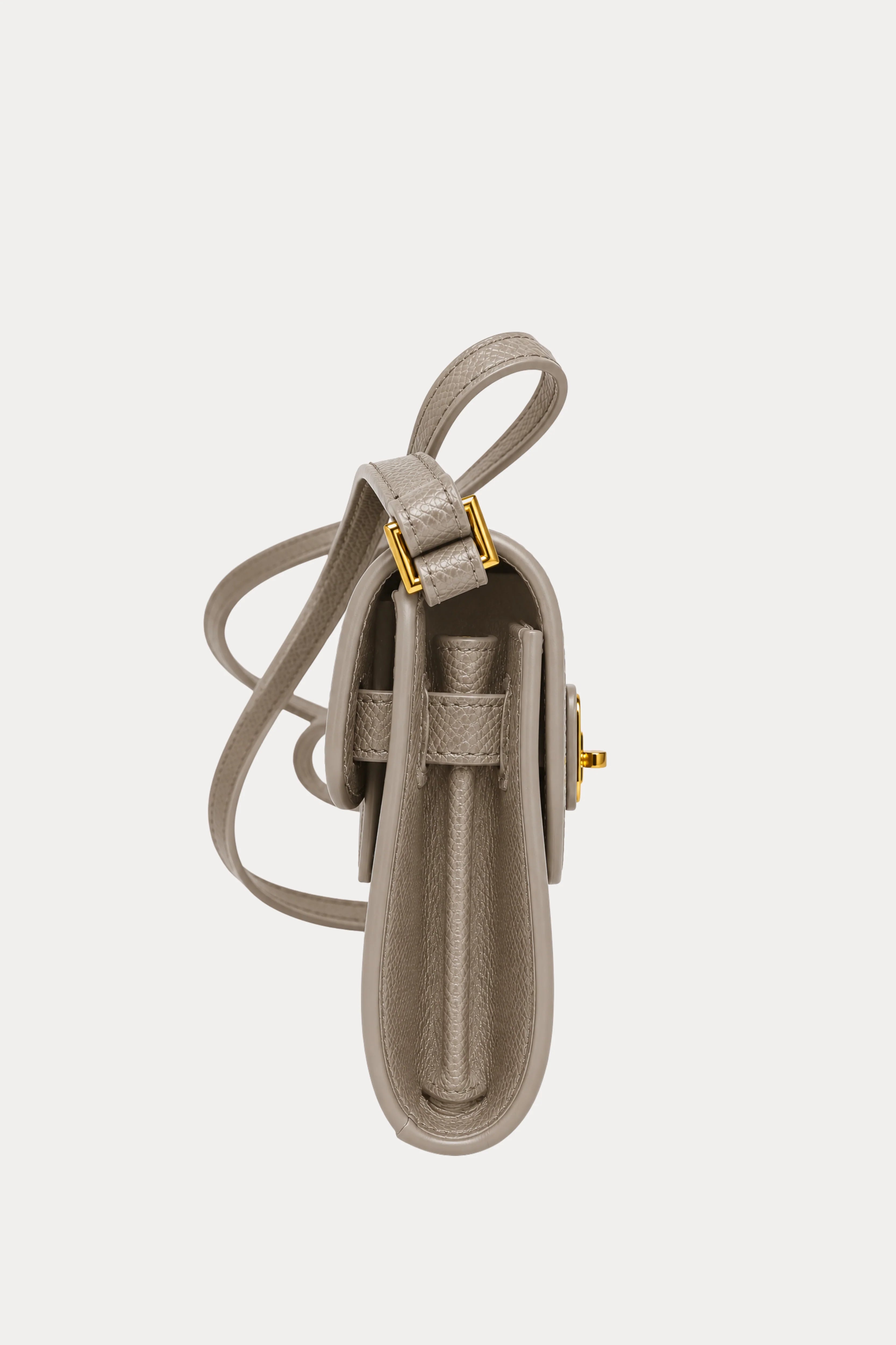 Grey Leather Wallet Sling Bag-Global Republic