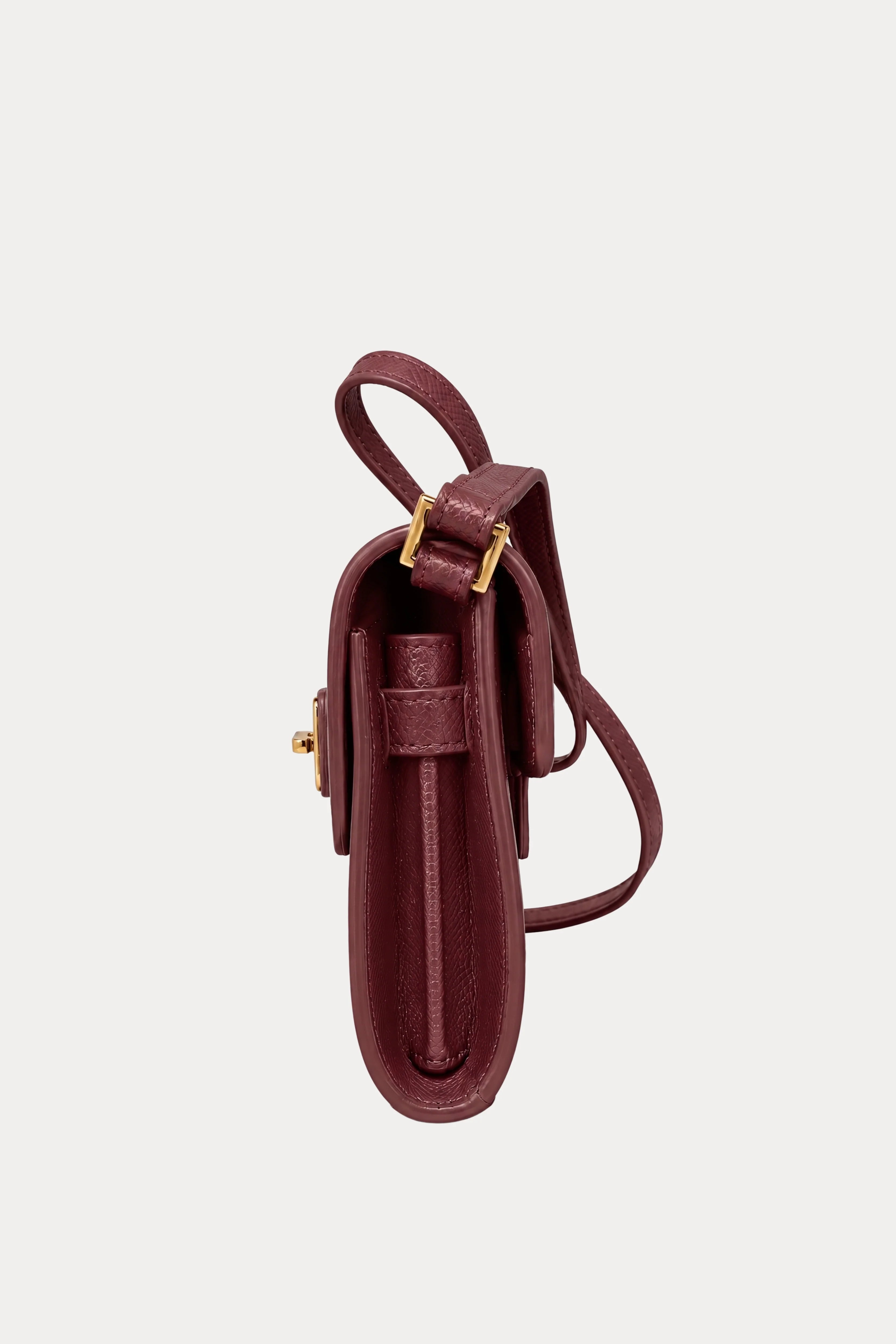 Wine Leather Wallet Sling Bag-Global Republic