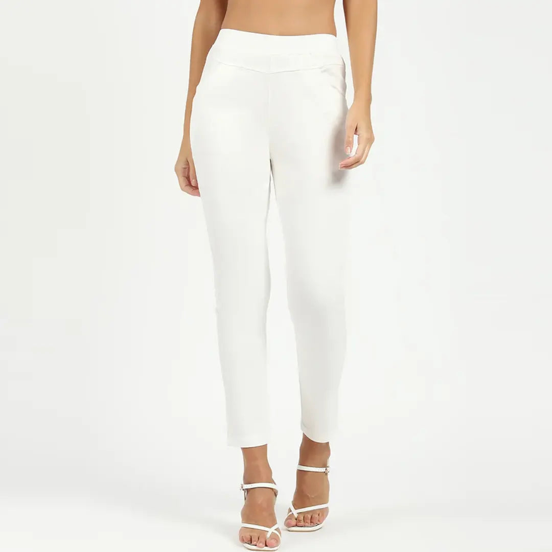 White Ultra Stretchable Jegging - Global Republic