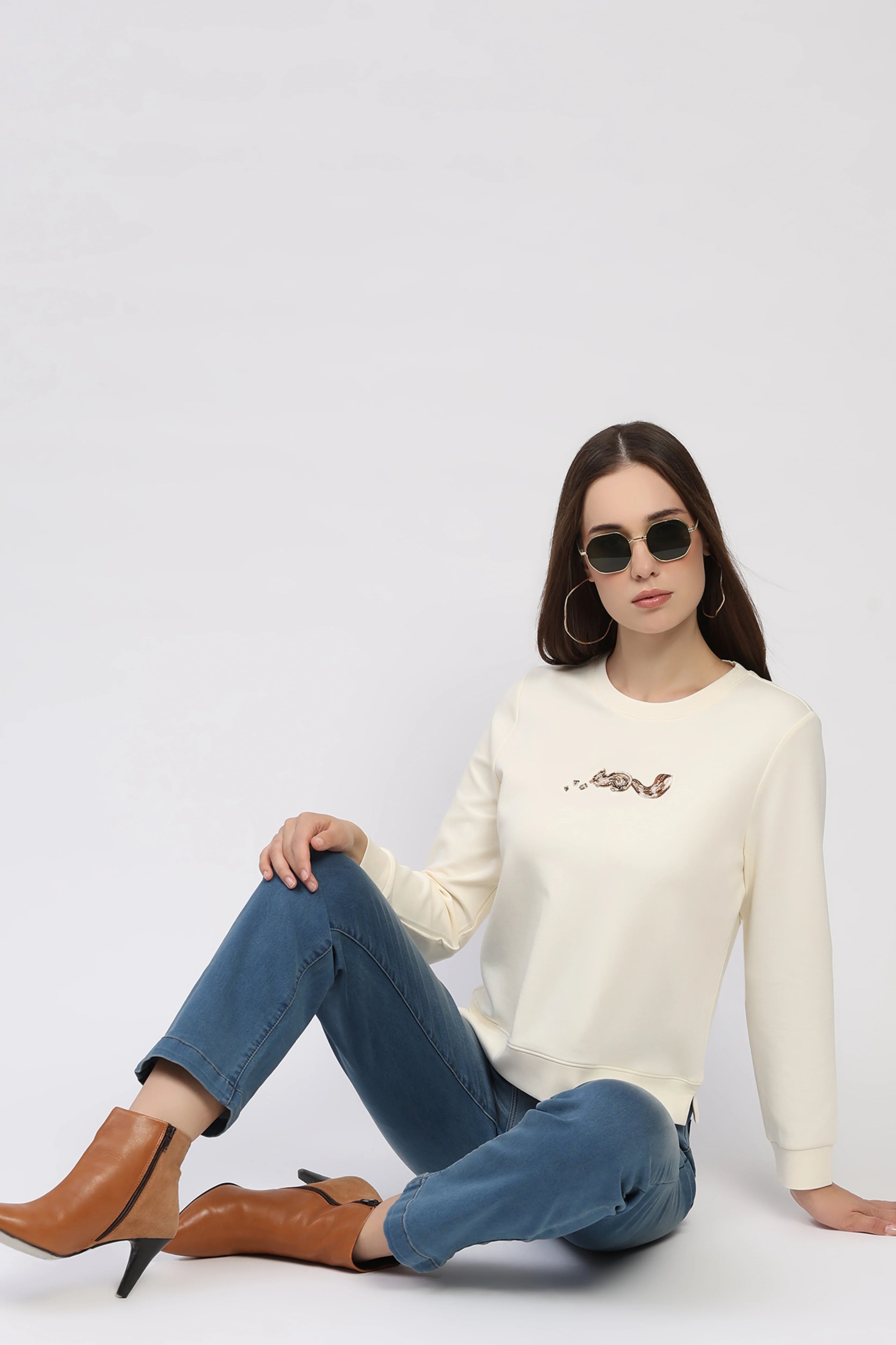 Cream Modal Sweatshirt