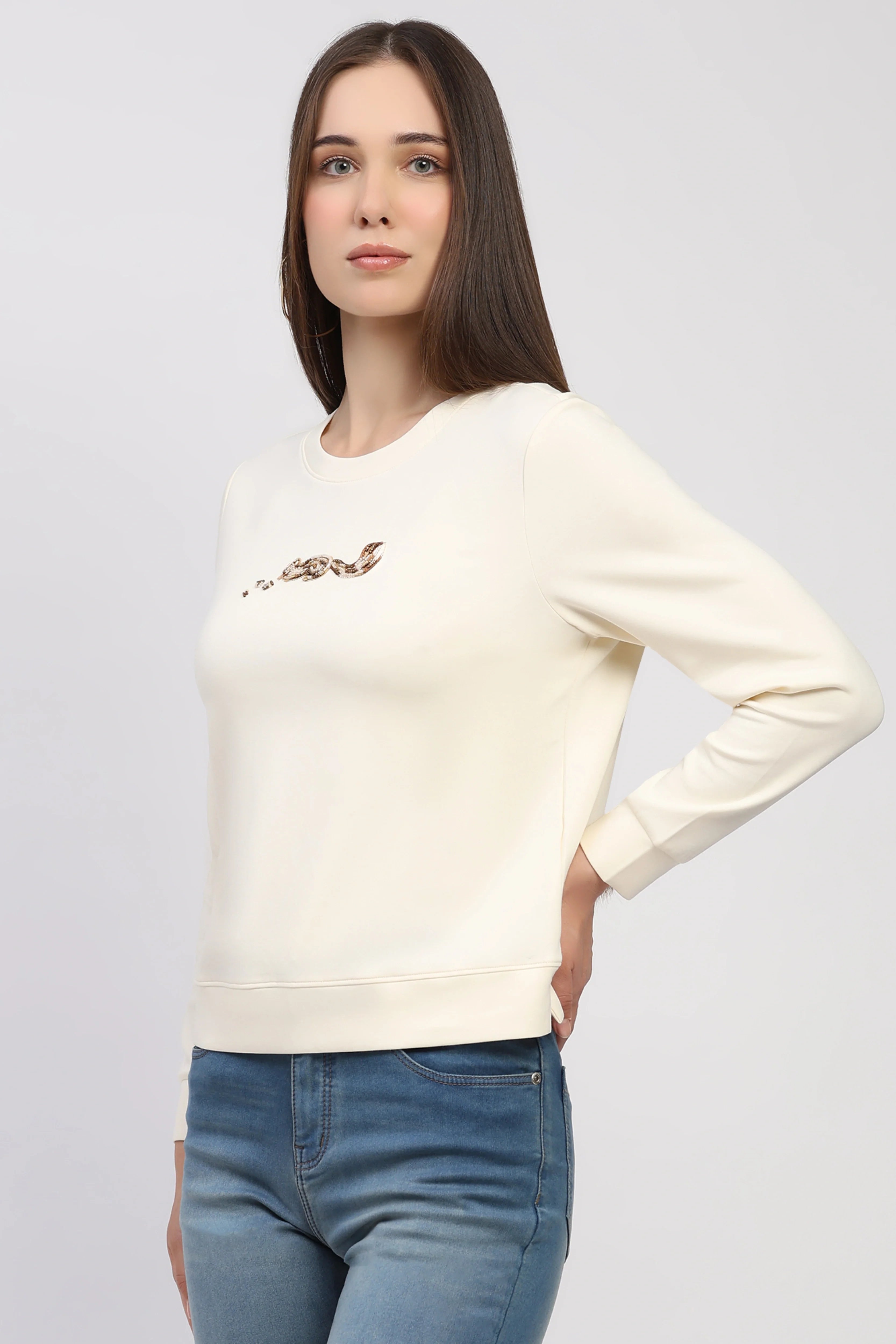 Cream Modal Sweatshirt