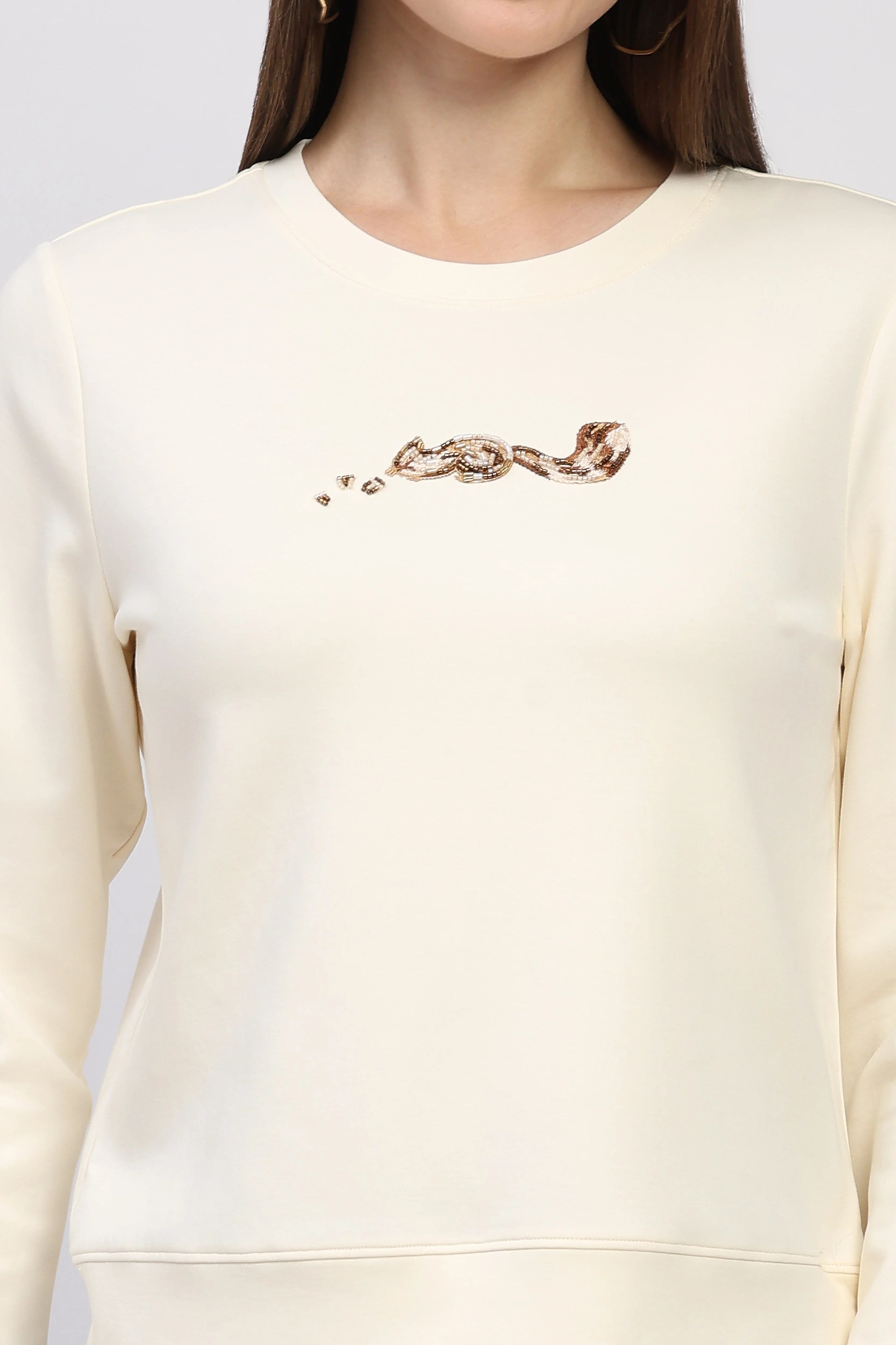 Cream Modal Sweatshirt