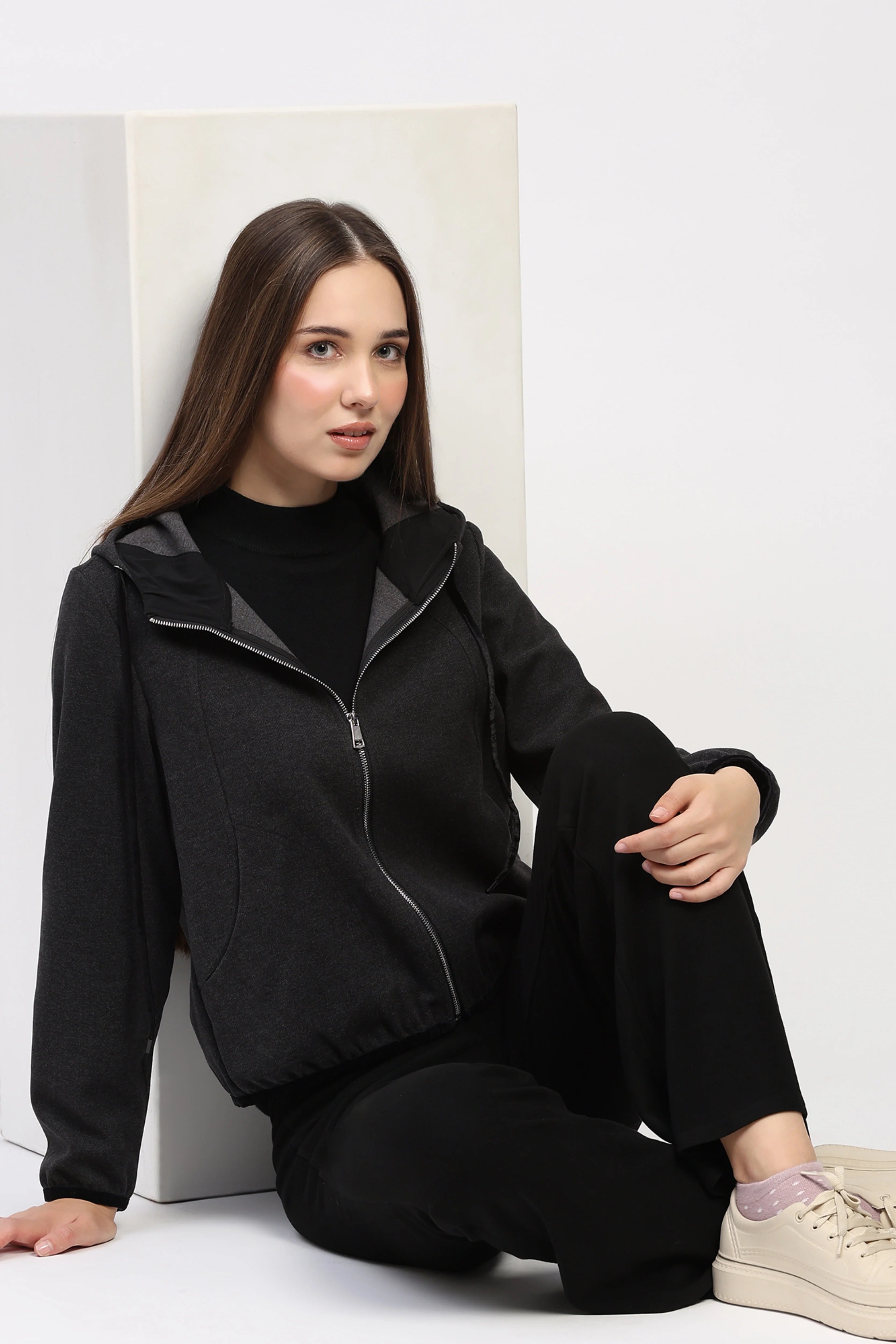 Black Hooded Jacket