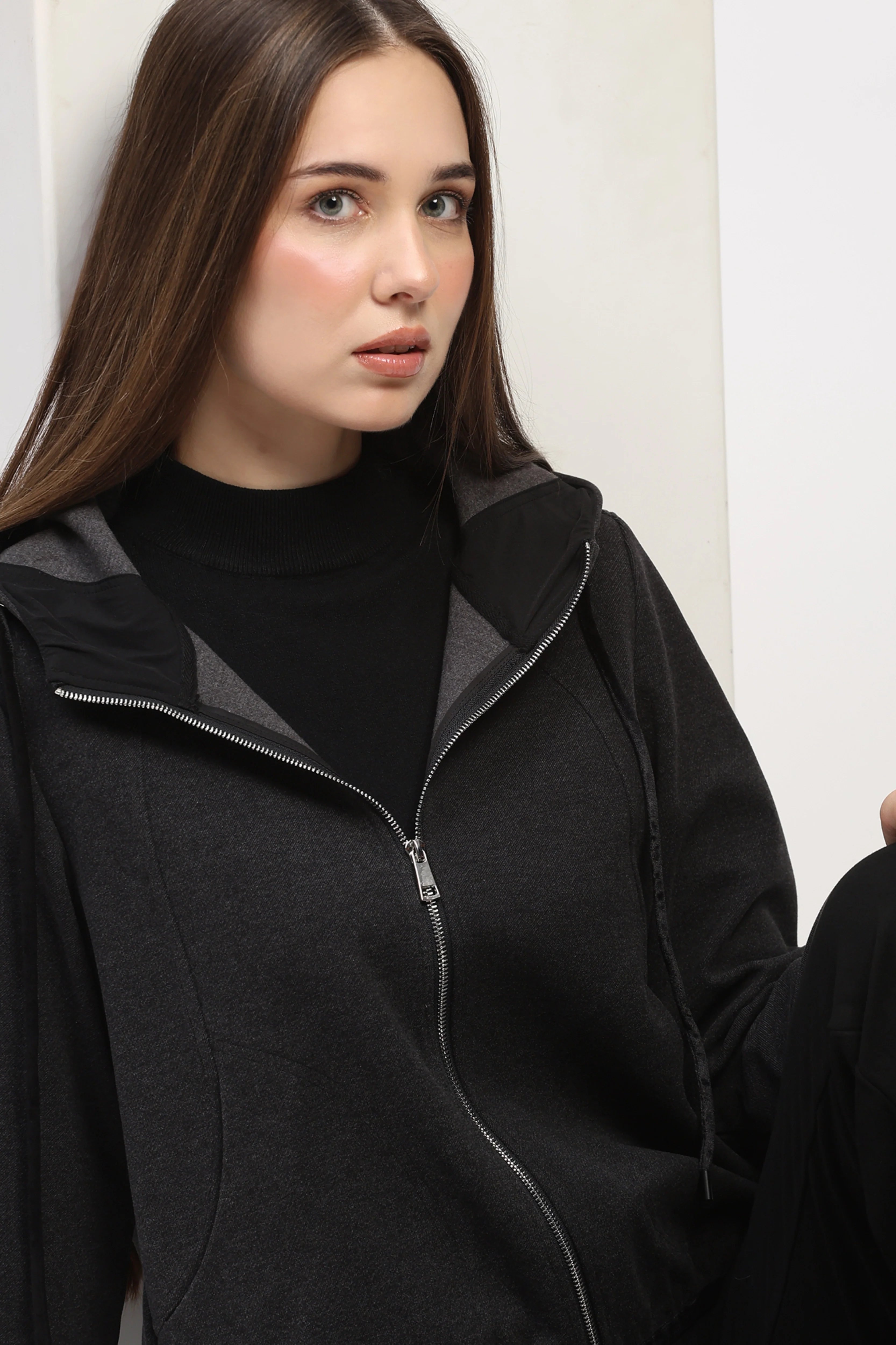 Black Hooded Jacket
