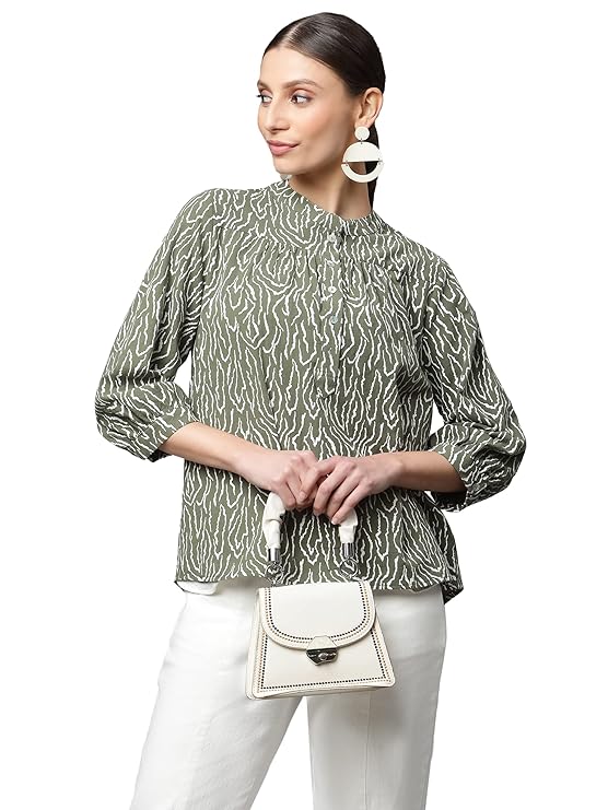 Beige Floral Cotton Top - Global Republic